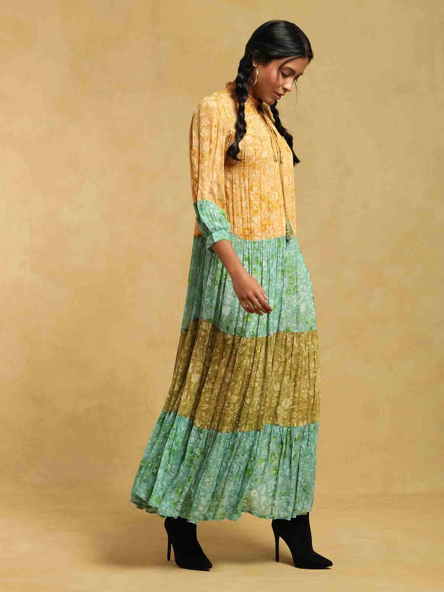 Green Mumtaz Shift Dress