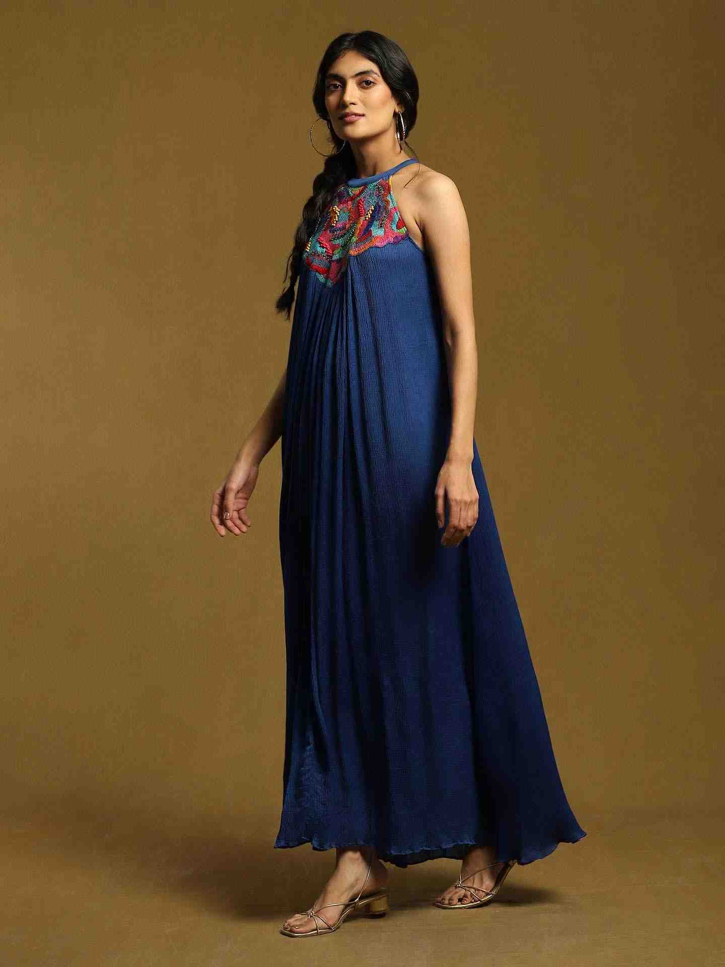 Blue Streak Solid Shift Dress