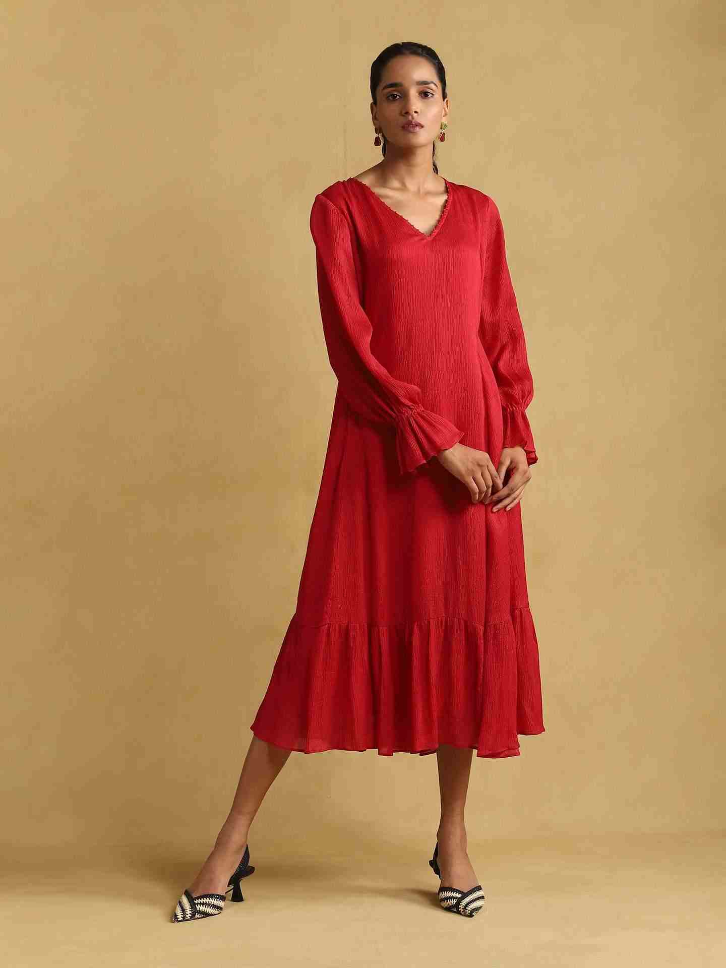Pink Solids Midi Dress