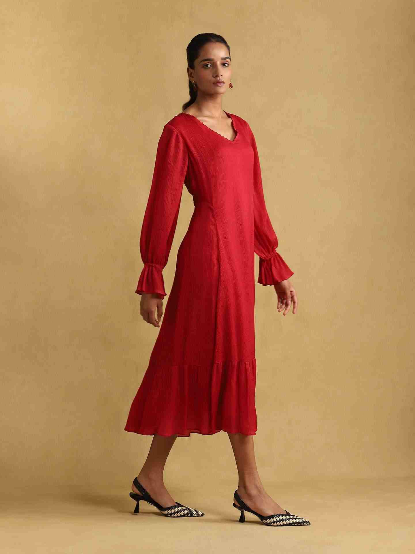 Pink Solids Midi Dress