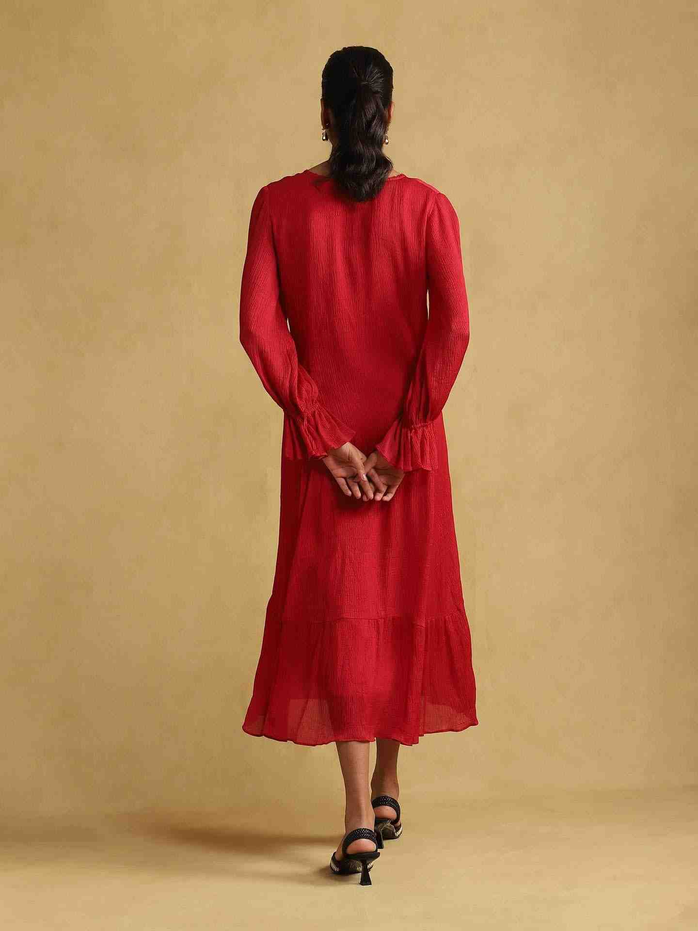 Pink Solids Midi Dress