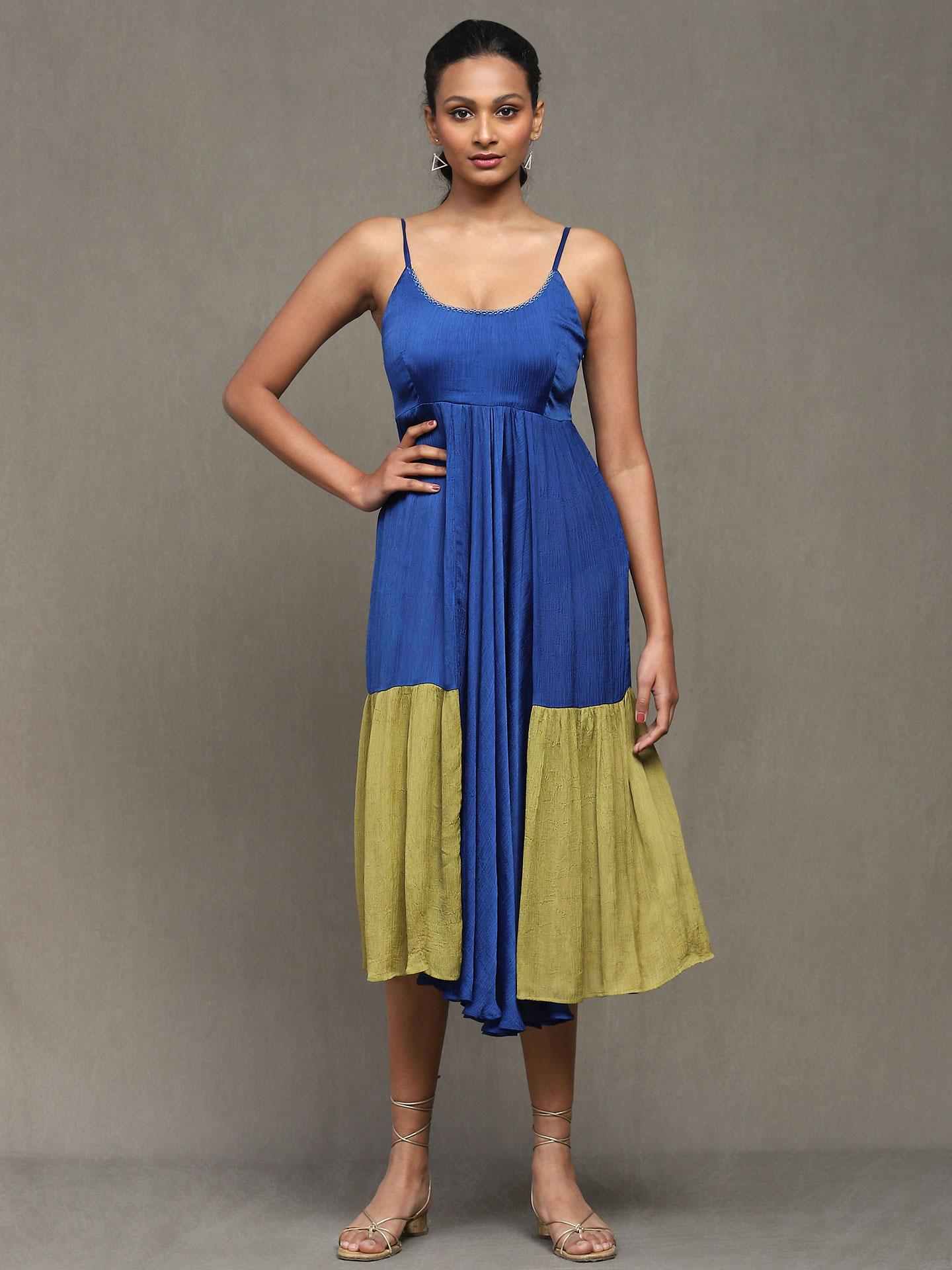 Blue Copland Satin Dress