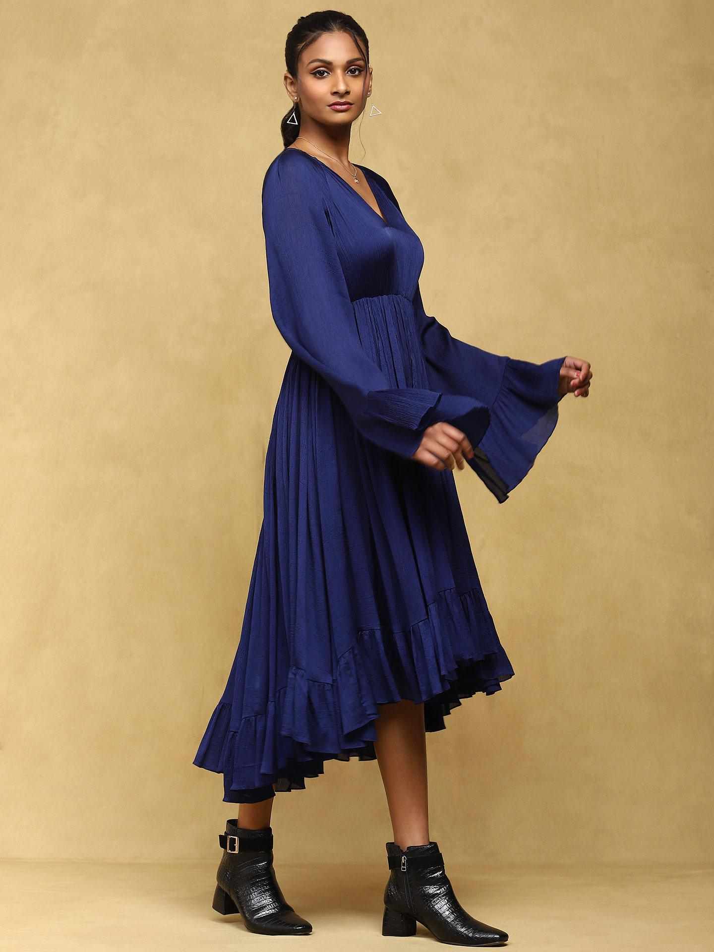 Blue Zubaida Midi Dress