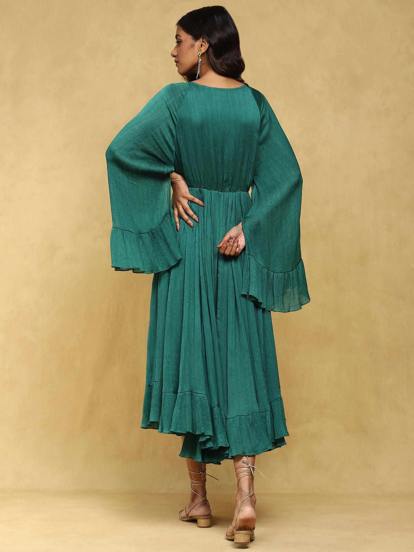 Green Zubaida Midi Dress