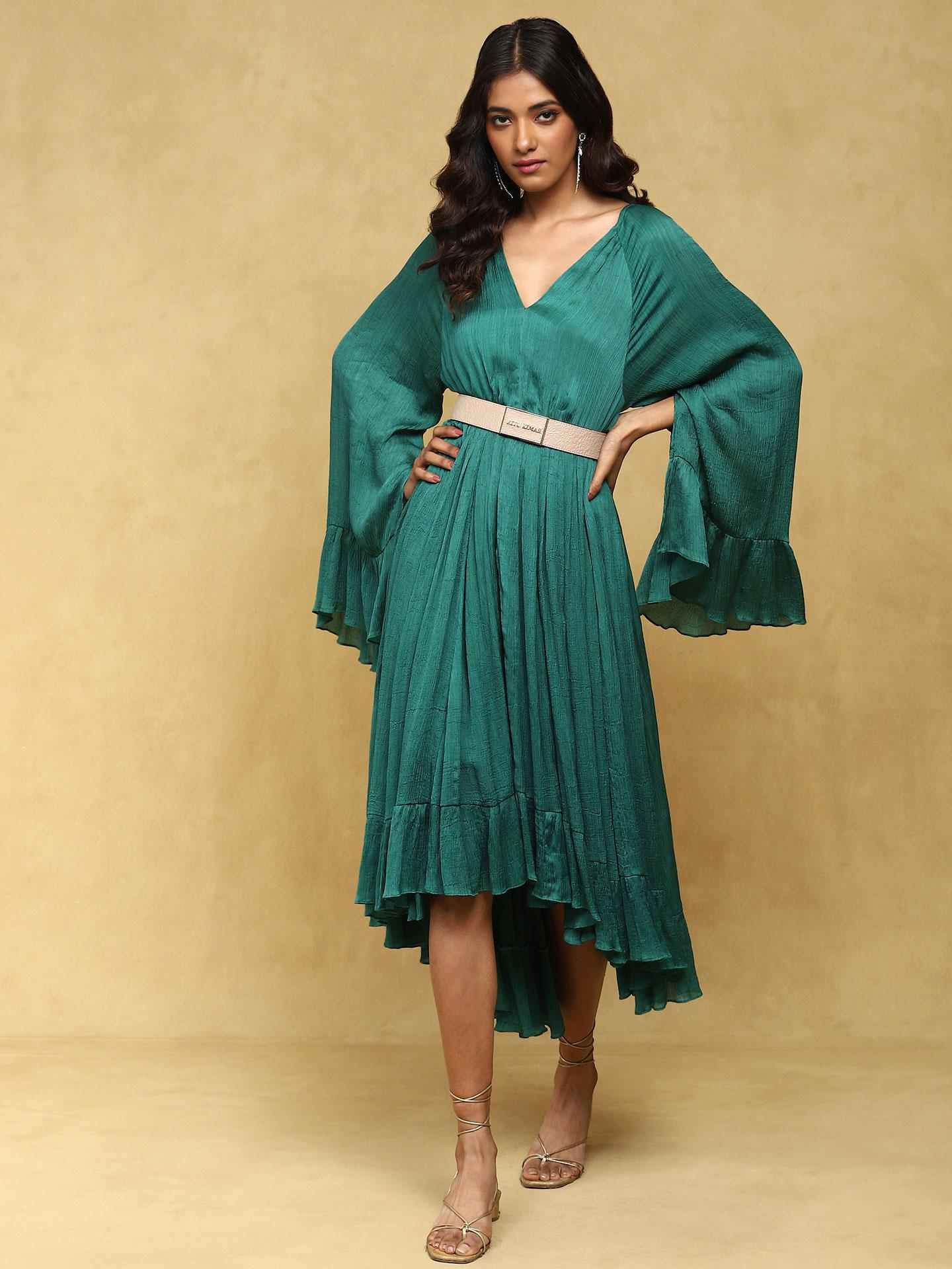 Green Zubaida Midi Dress