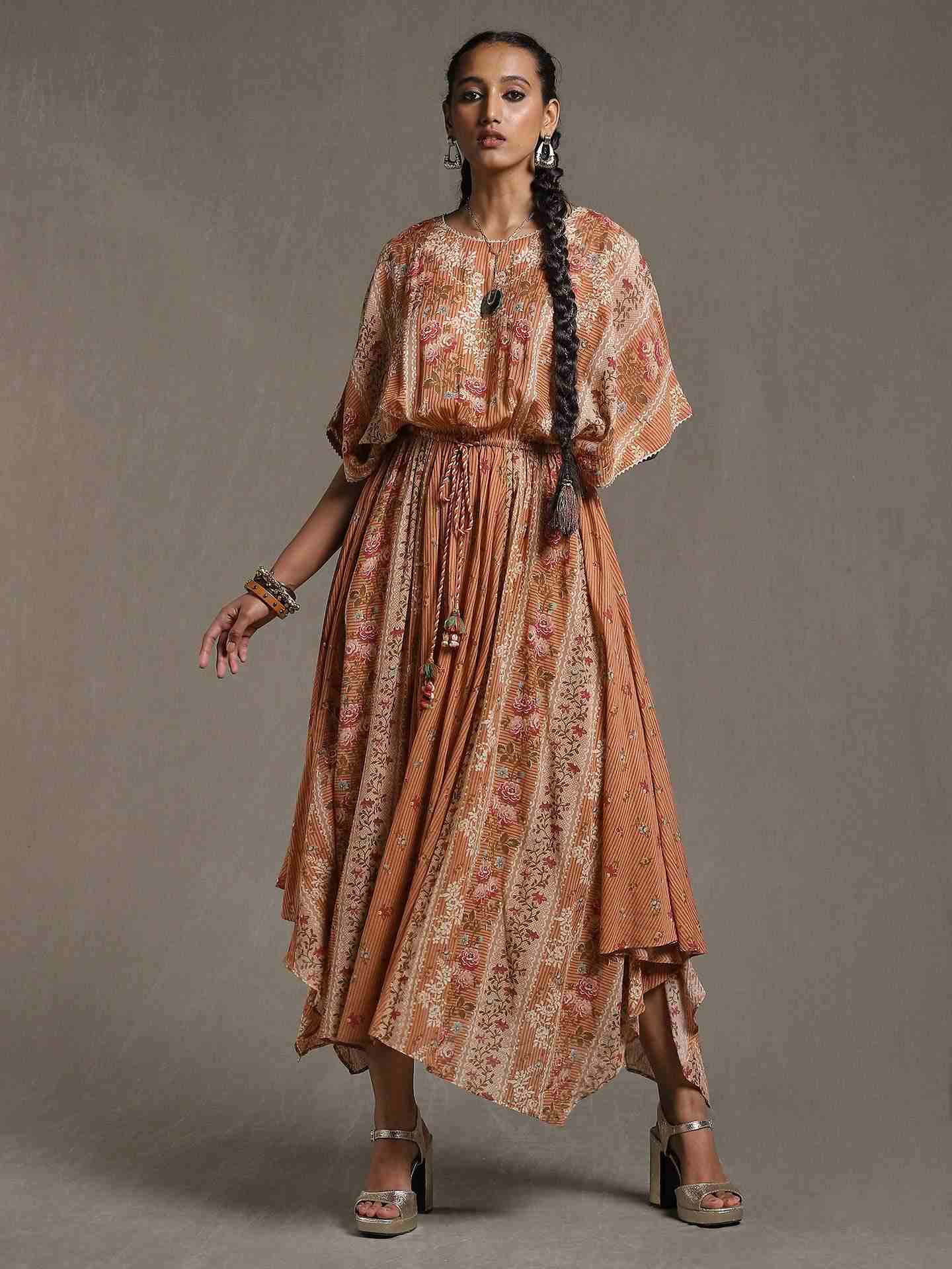 Beige Bisque Kaftan Dress