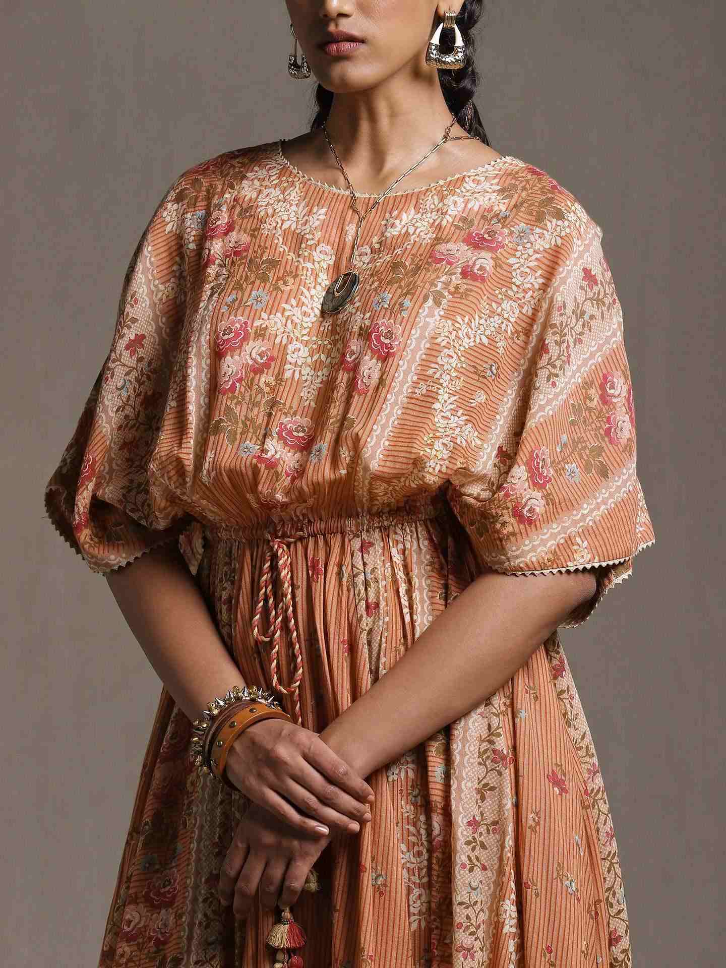 Beige Bisque Kaftan Dress