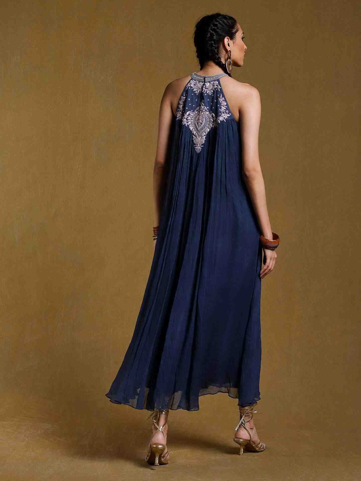 Blue Dori Paisley Dress