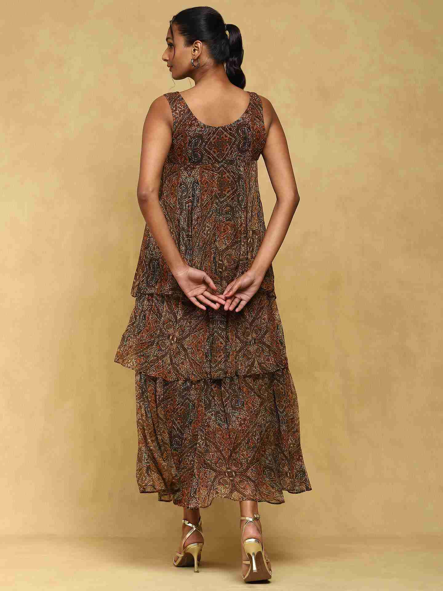 Brown Avanti Long Dress