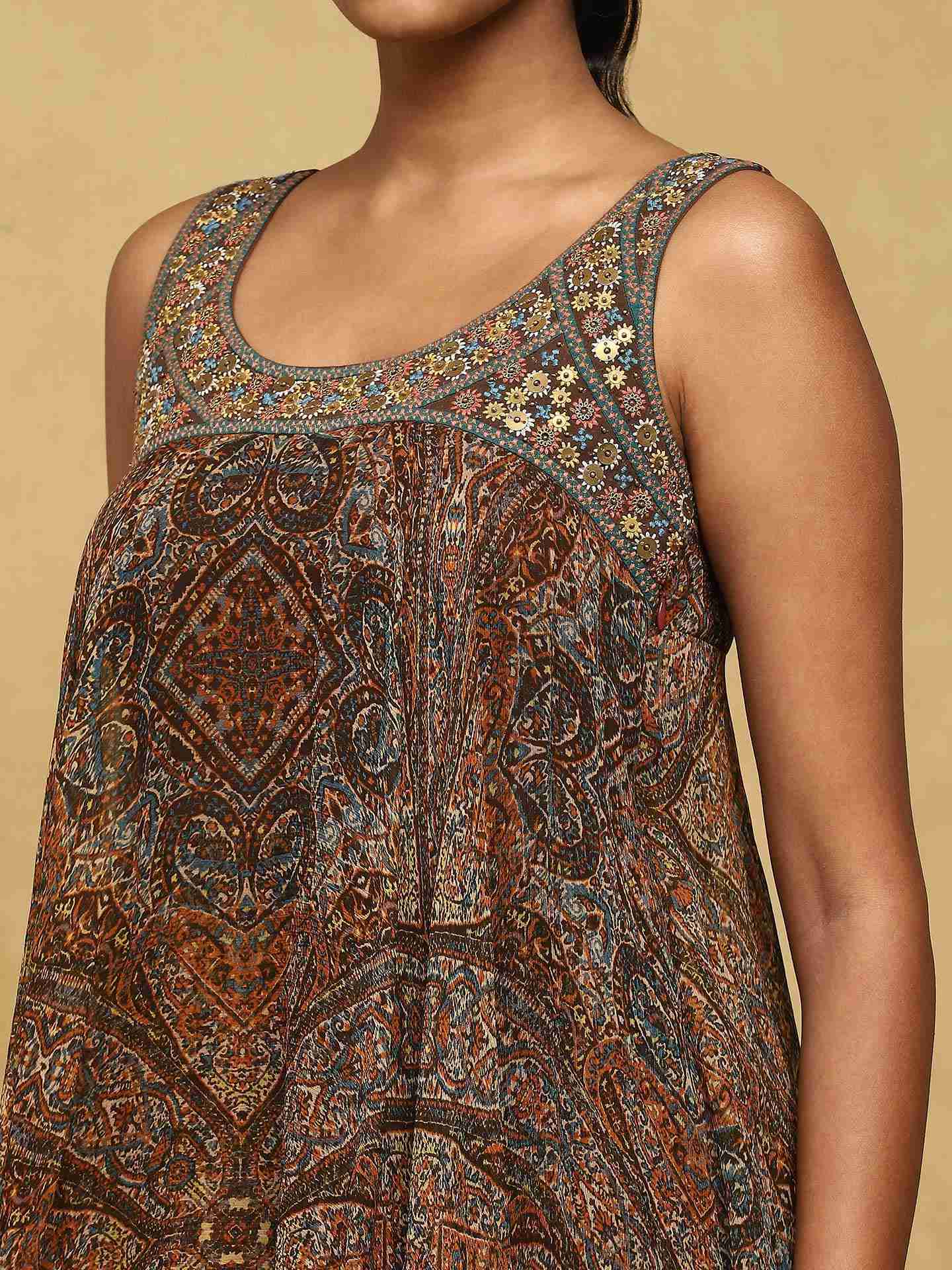 Brown Avanti Long Dress