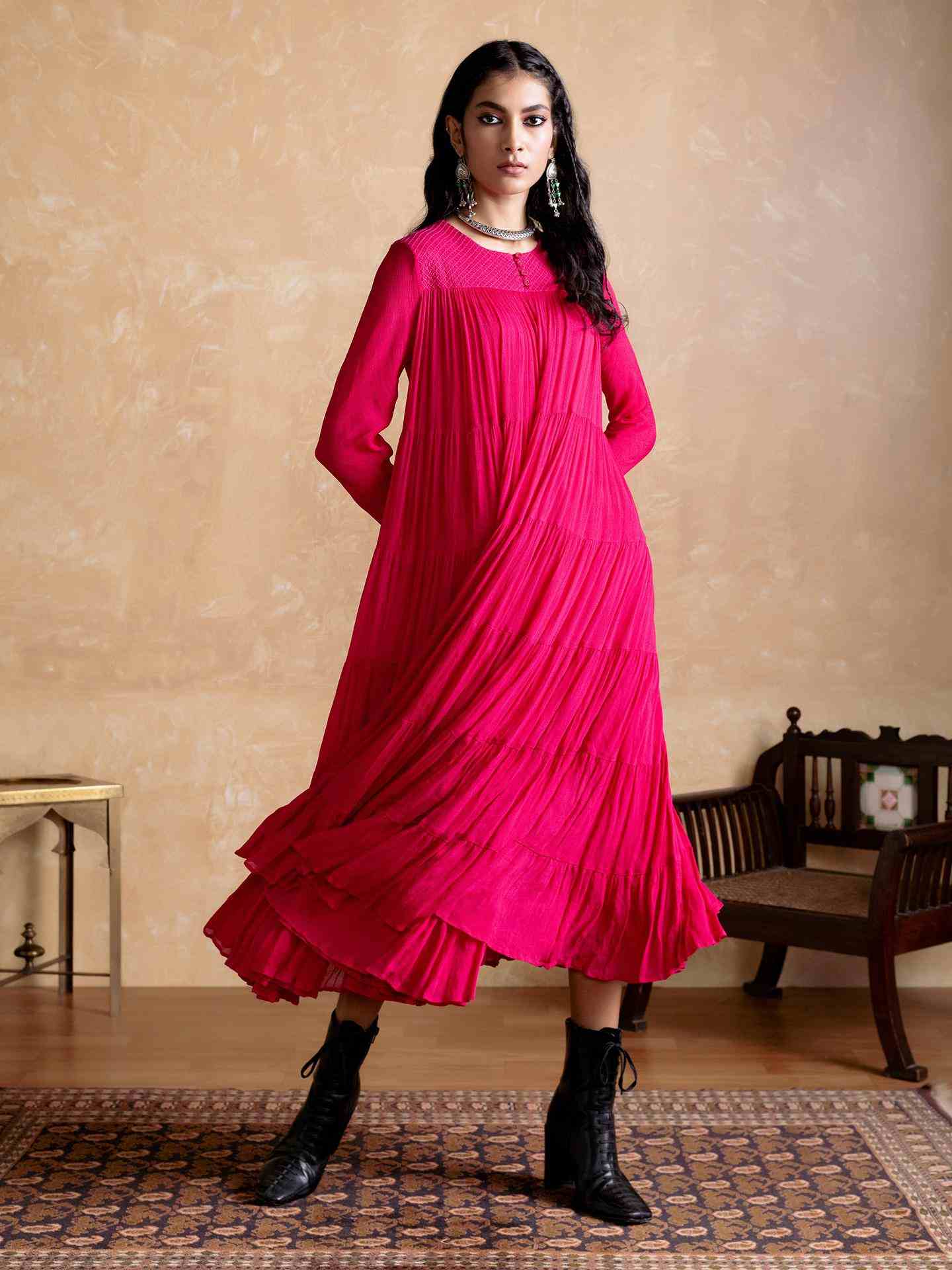 Fuchsia Ahram Long Dress