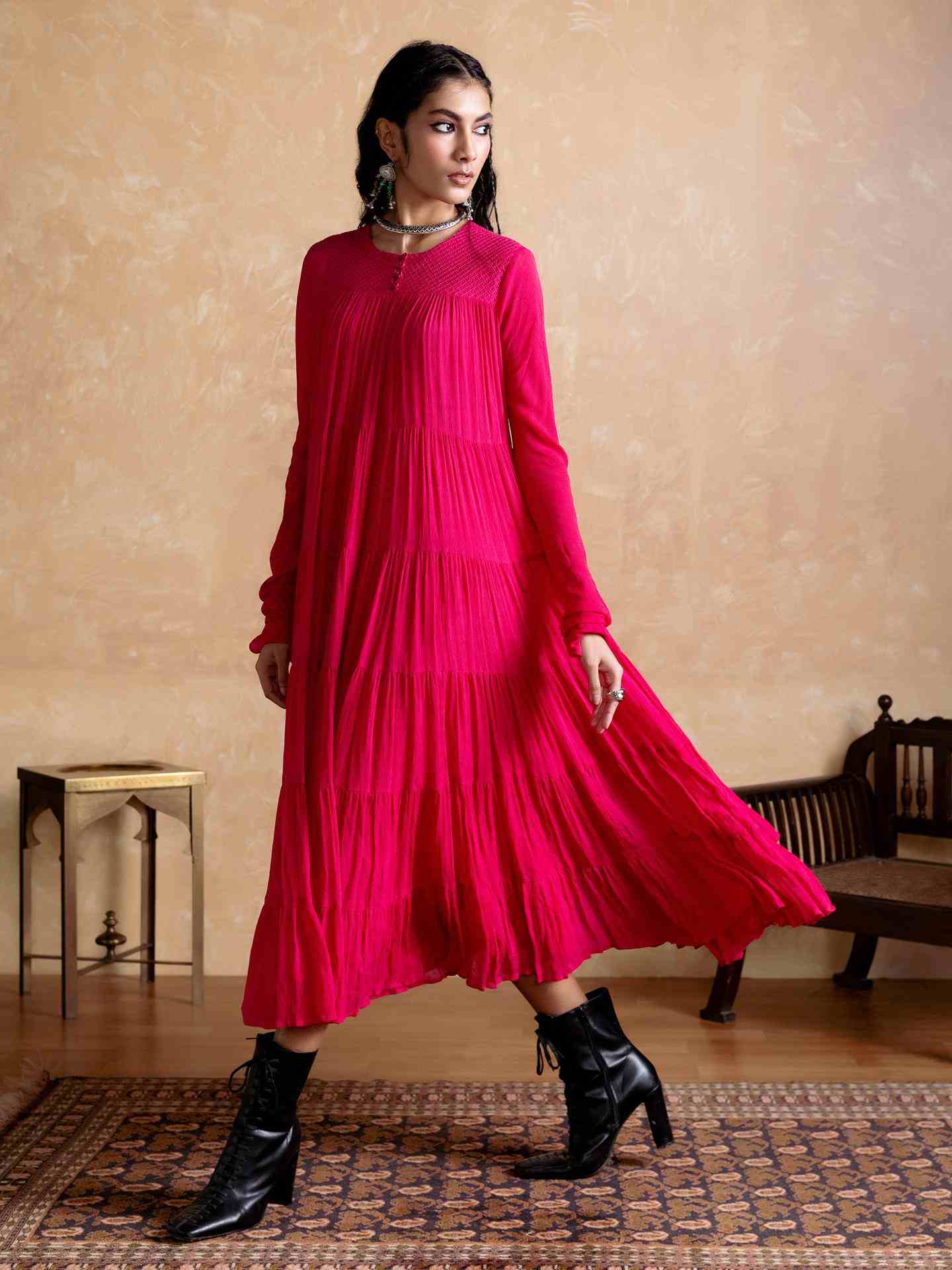Fuchsia Ahram Long Dress
