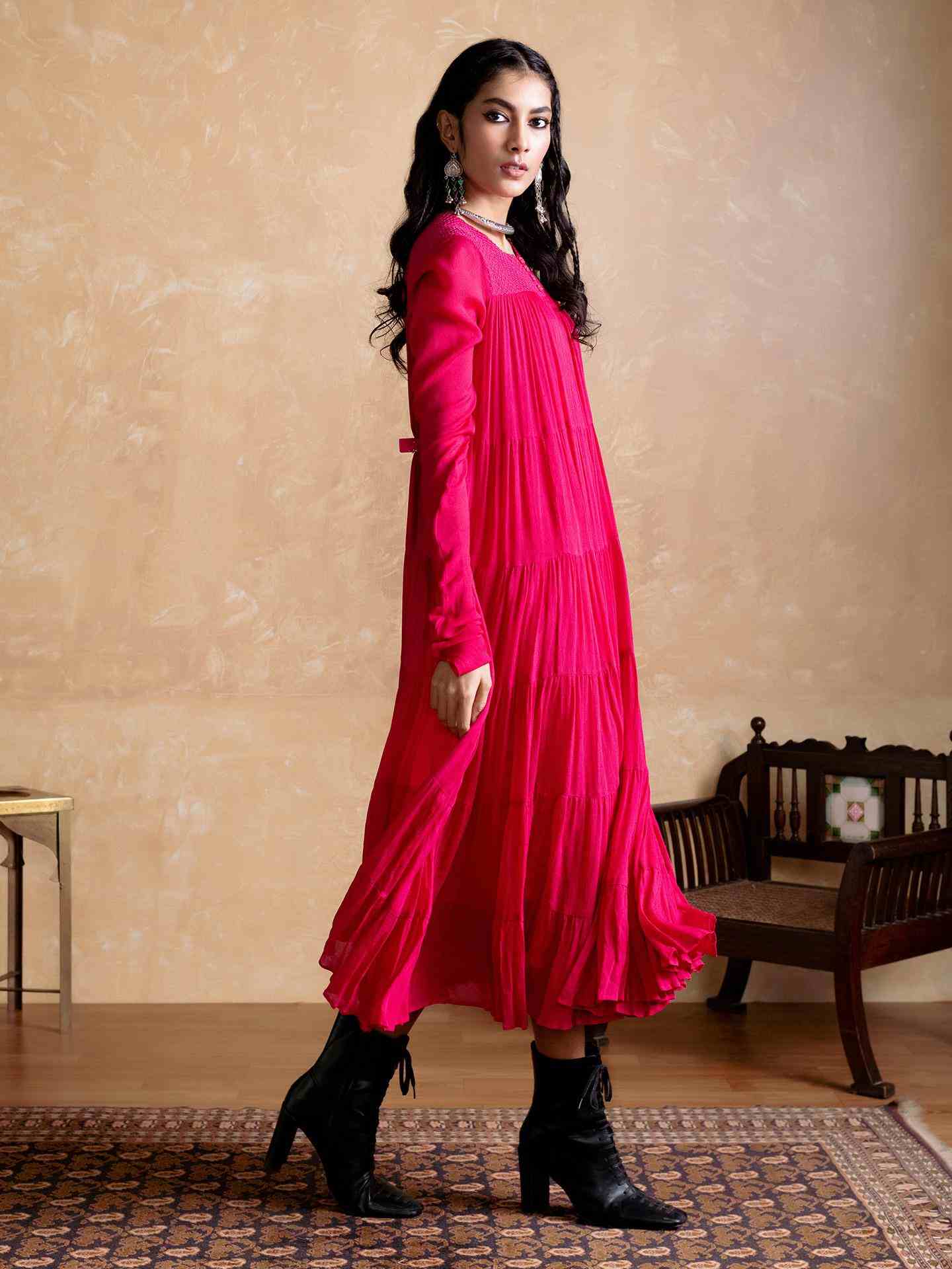 Fuchsia Ahram Long Dress