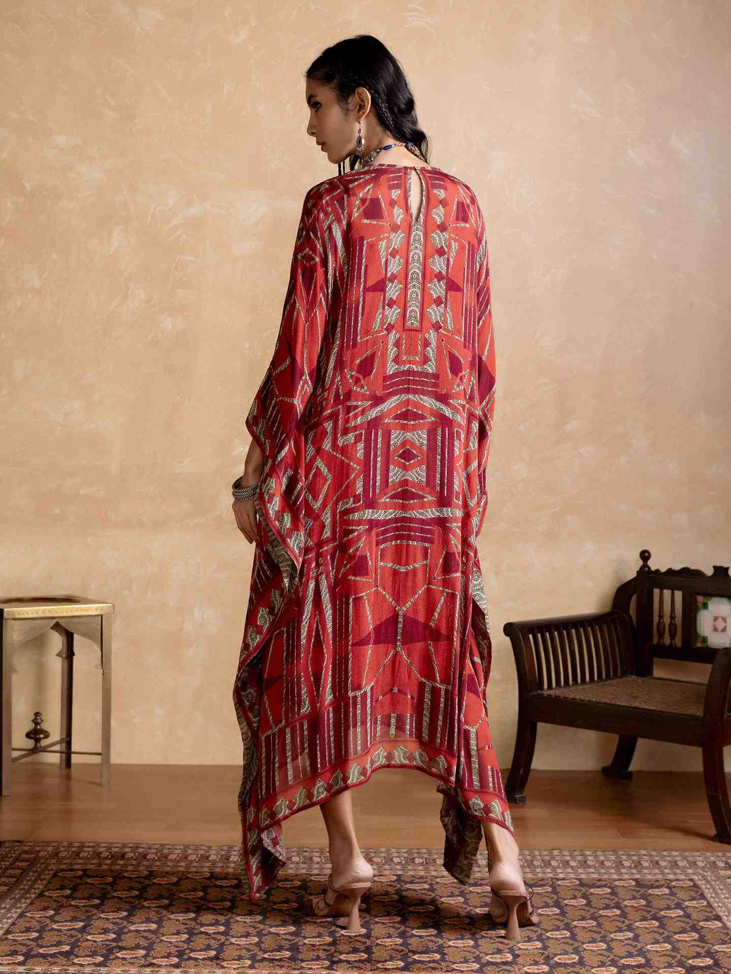 Red Arunya Kaftan Dress