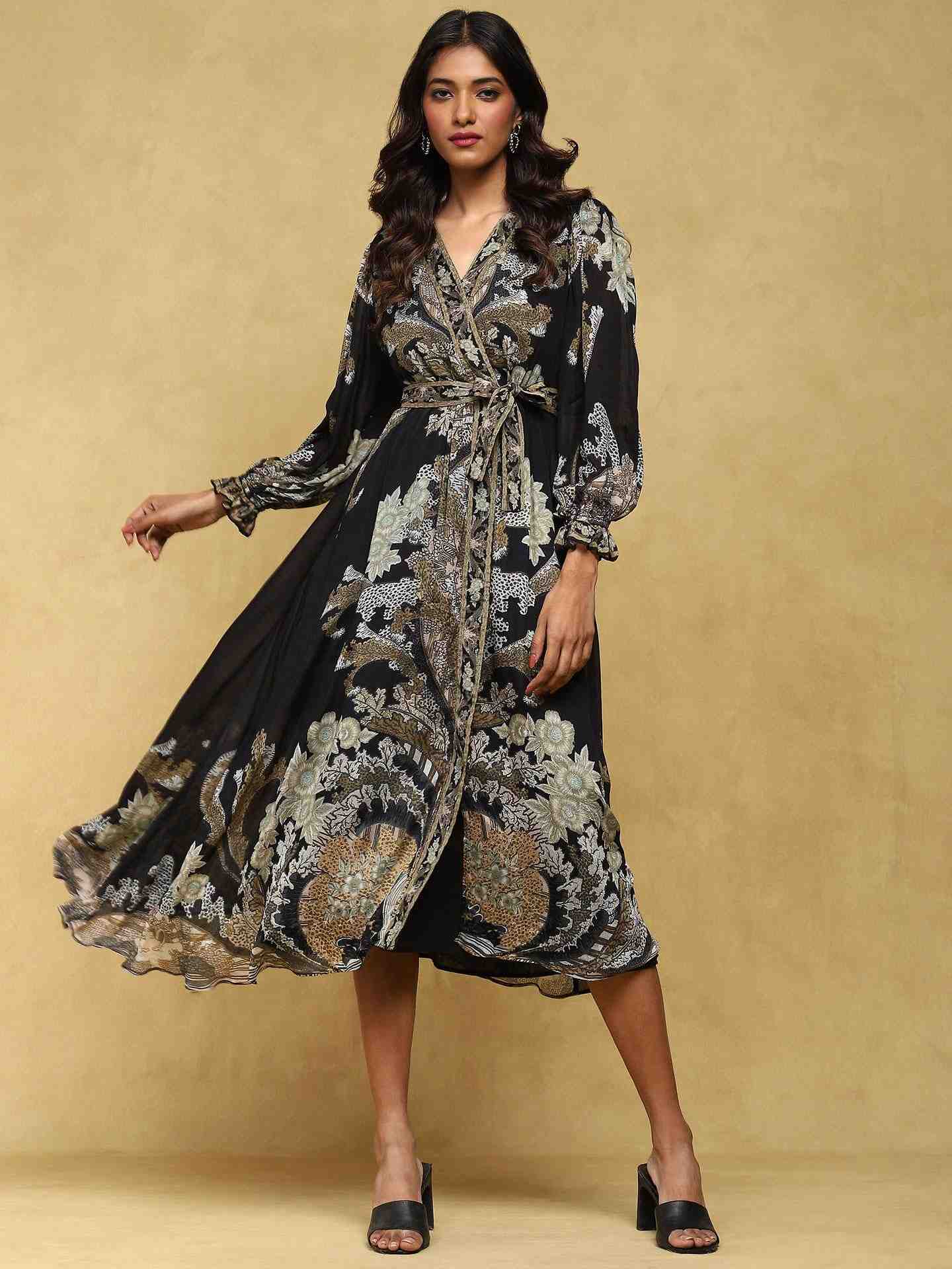 Black Dahlia A-Line Dress