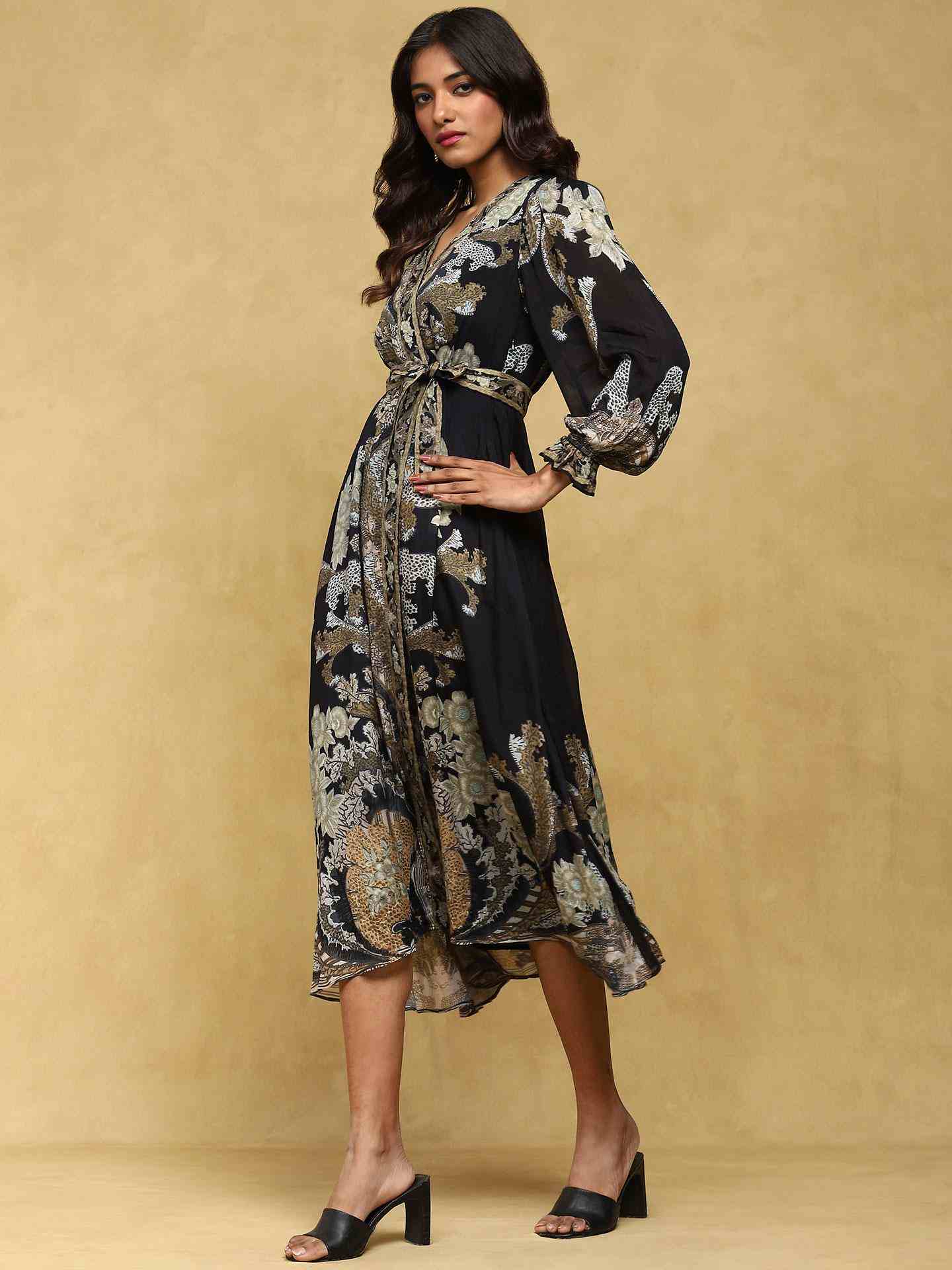 Black Dahlia A-Line Dress