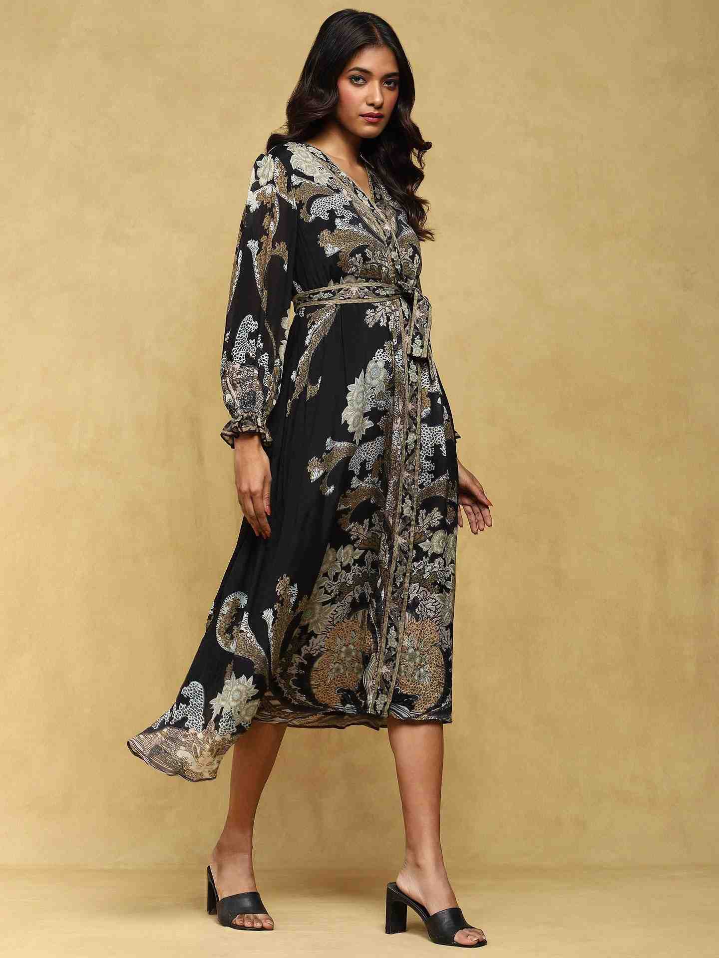 Black Dahlia A-Line Dress