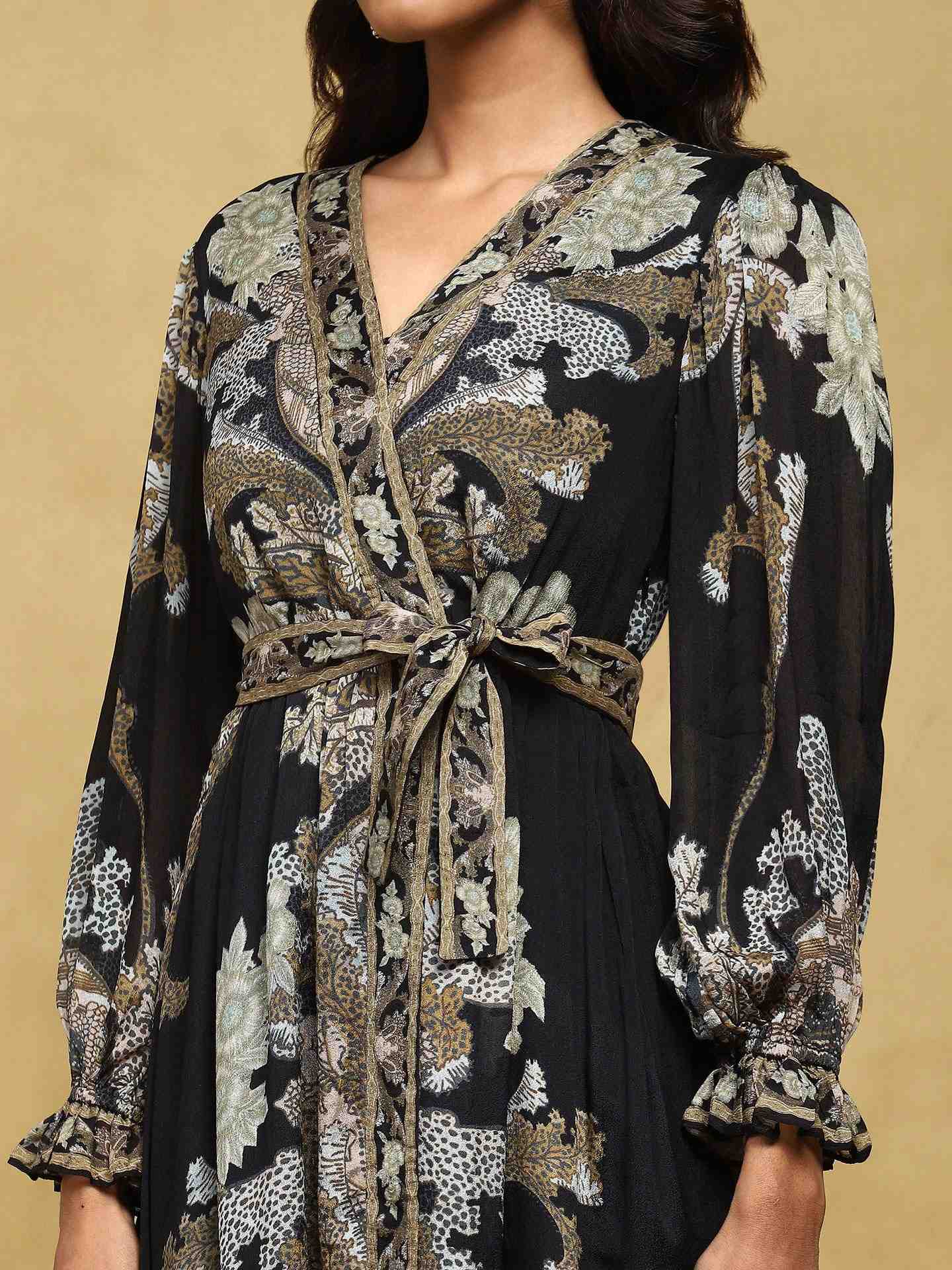 Black Dahlia A-Line Dress