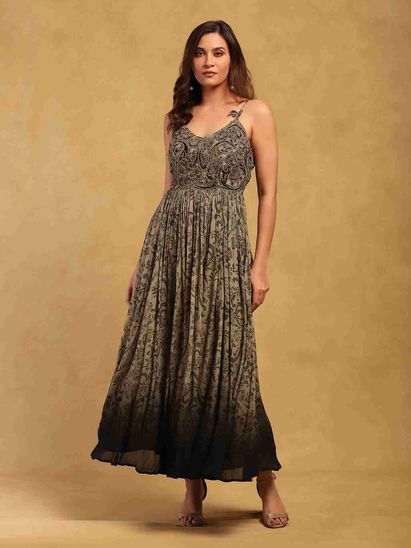 Grey Jalaj Long Dress