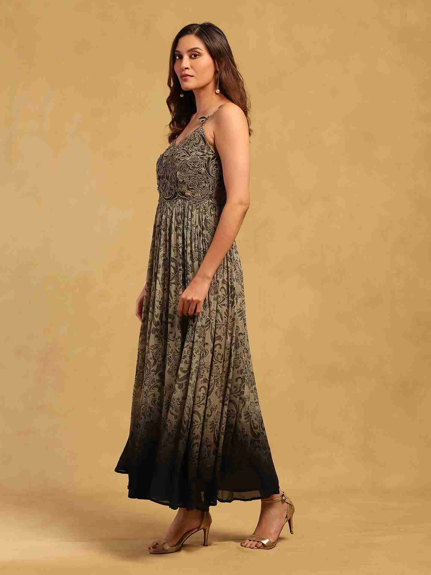 Grey Jalaj Long Dress