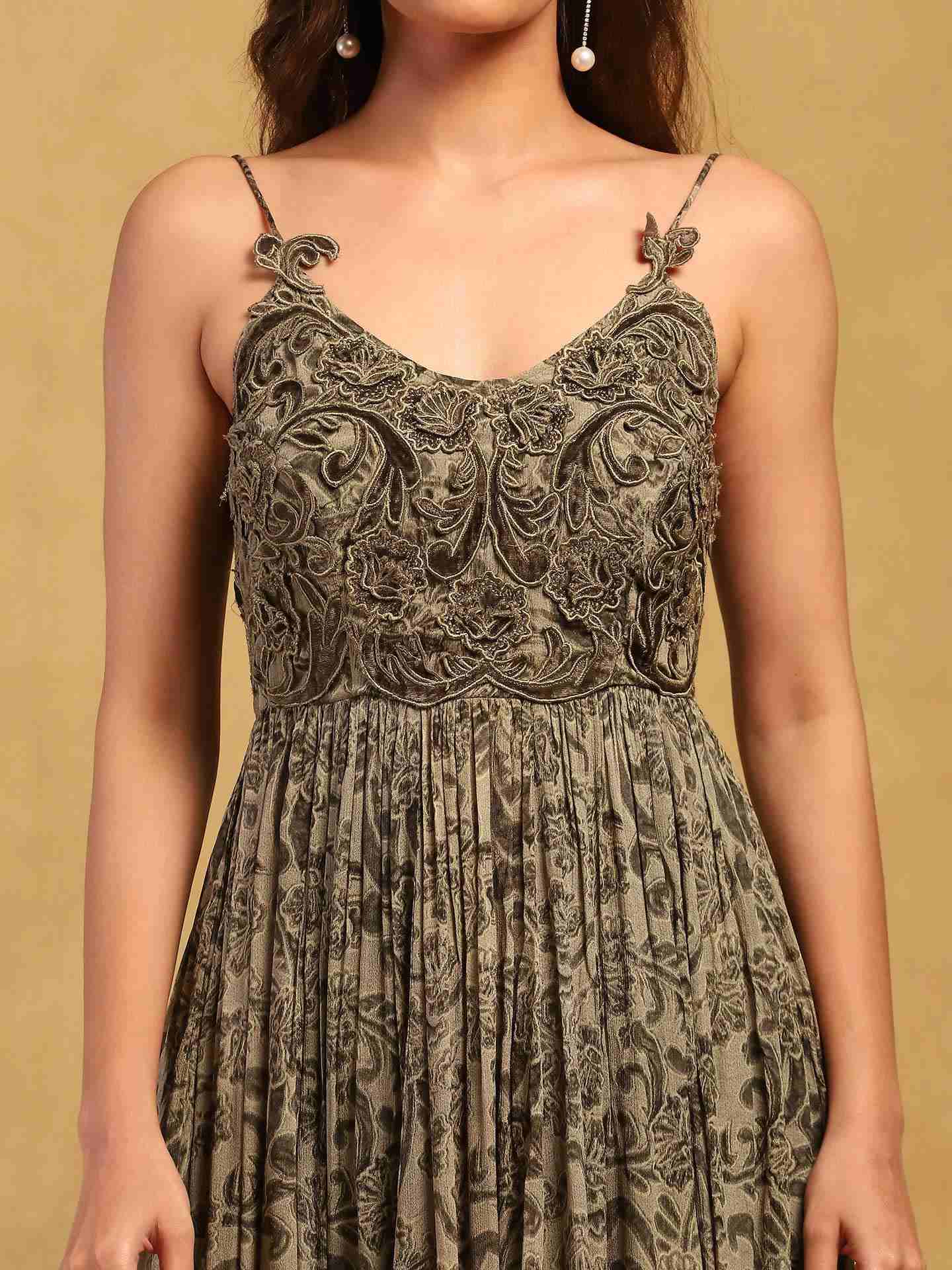 Grey Jalaj Long Dress