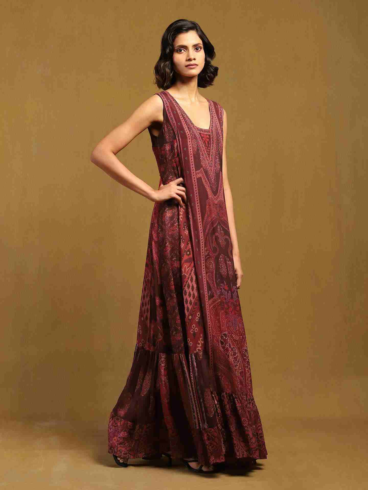 Red Pitchpatch A-Line Dress