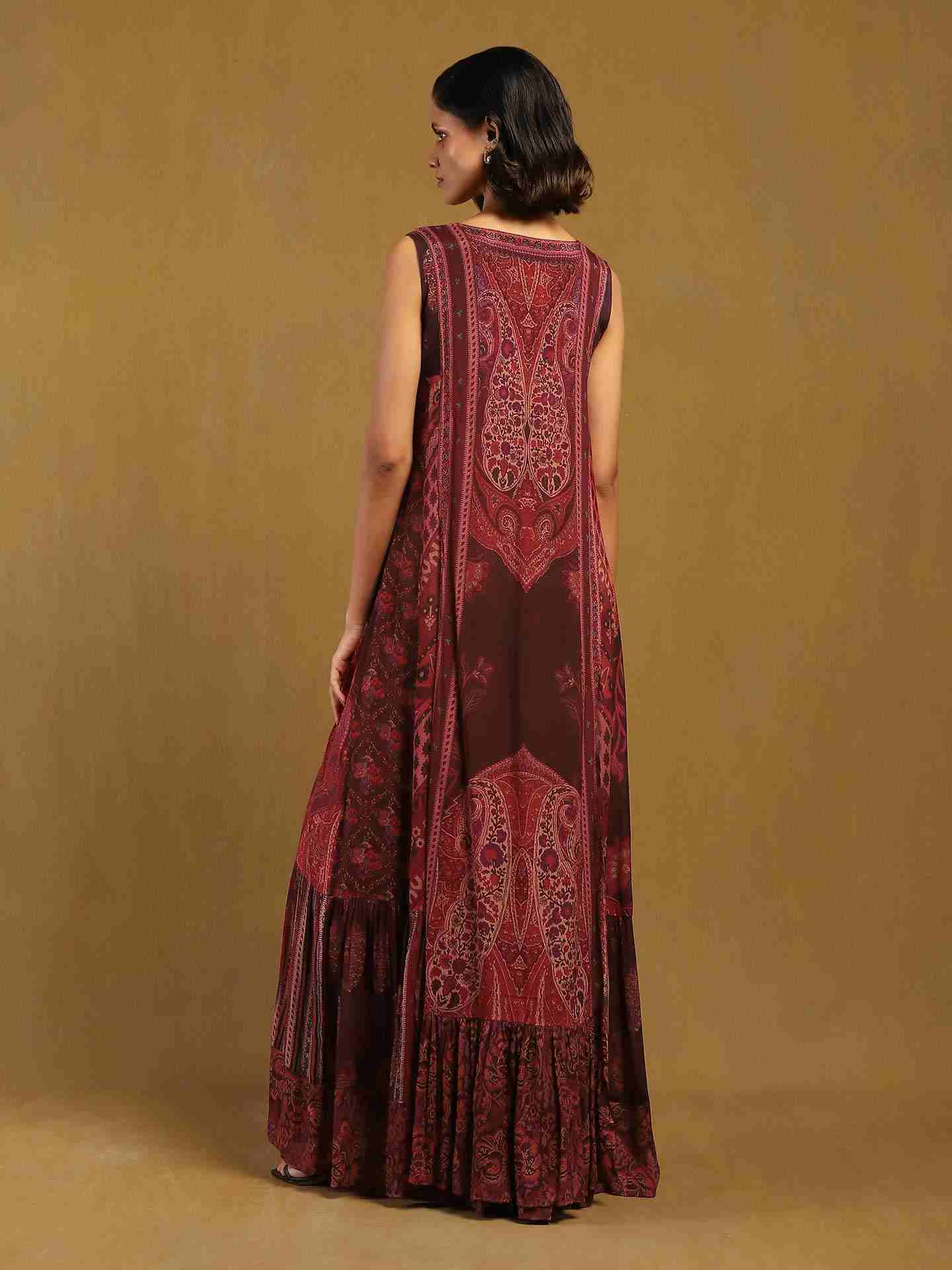 Red Pitchpatch A-Line Dress