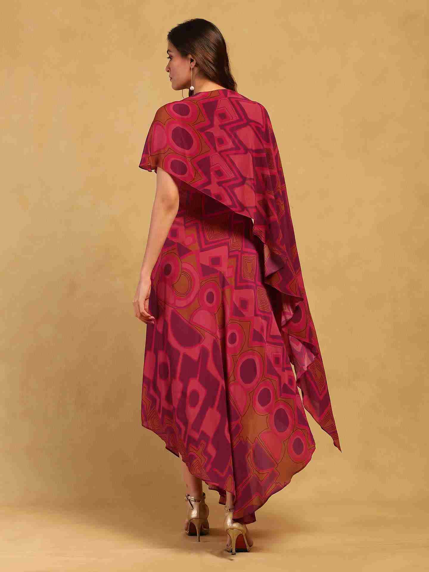 Pink Meraki Long Dress