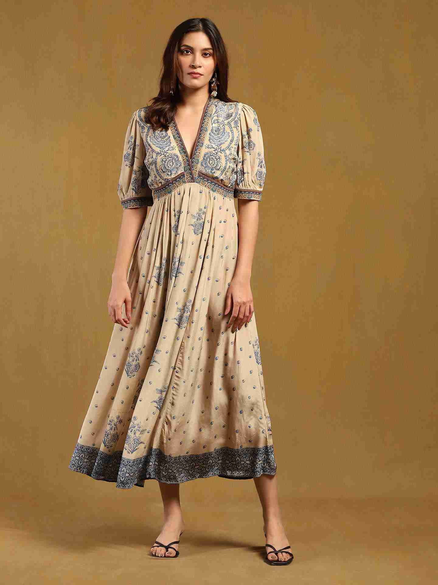 Beige Sulawasi Maxi Dress