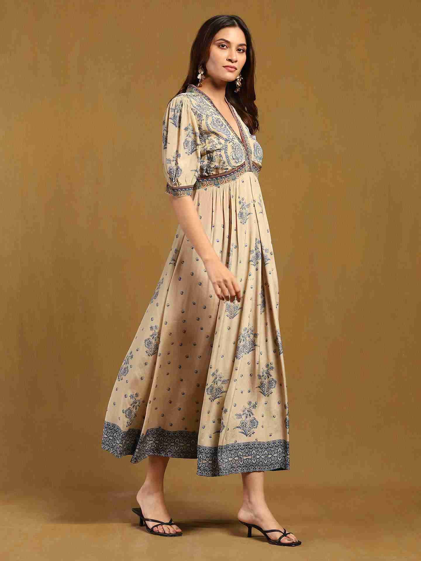 Beige Sulawasi Maxi Dress