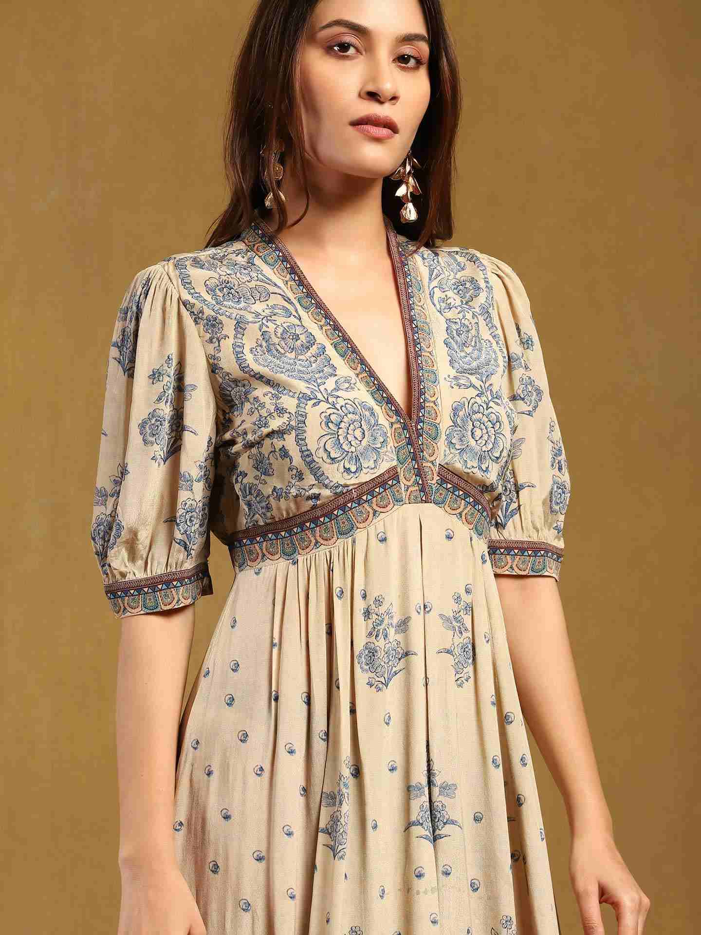 Beige Sulawasi Maxi Dress