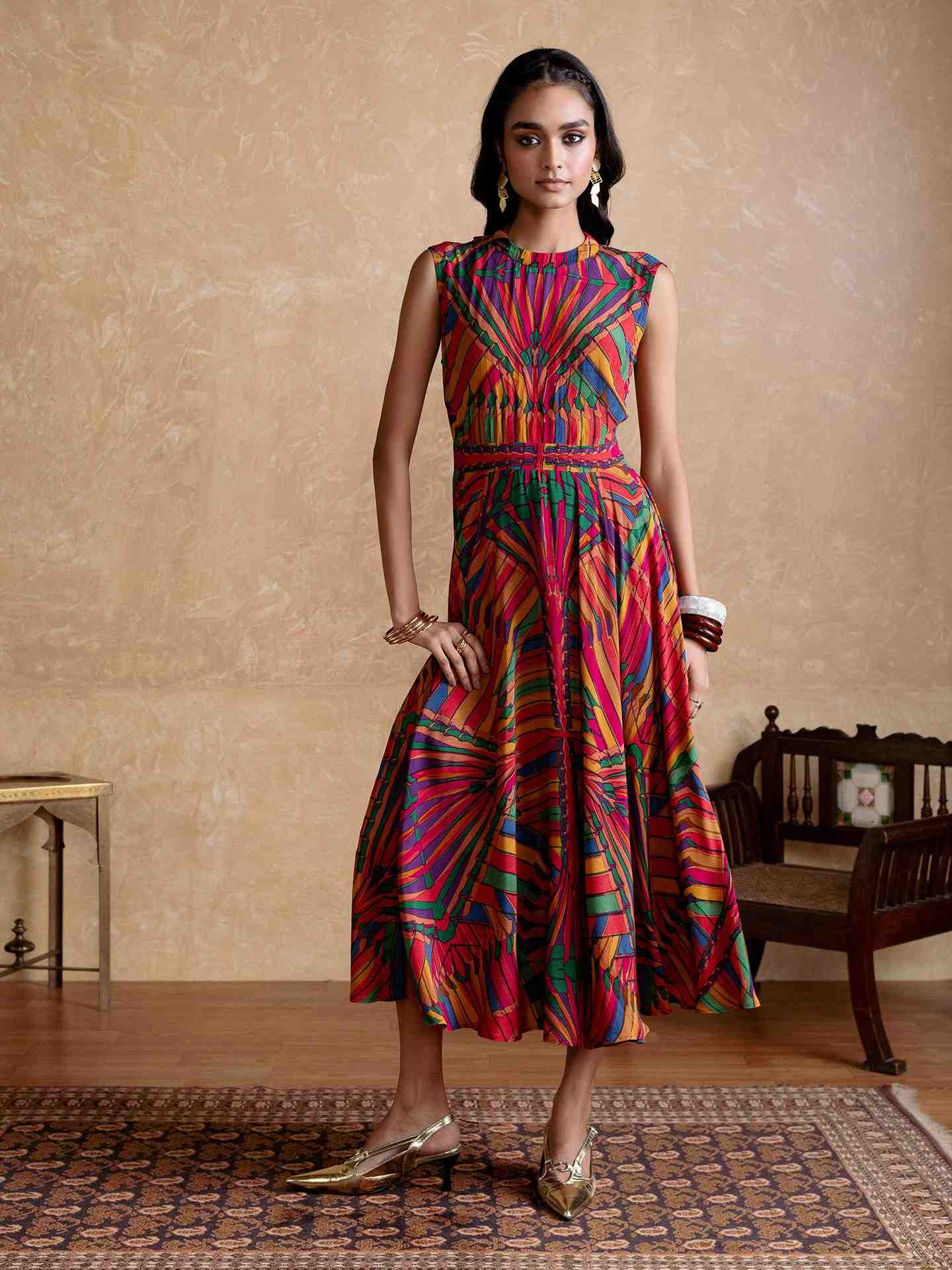 Multi Color Kaleido Long Dress
