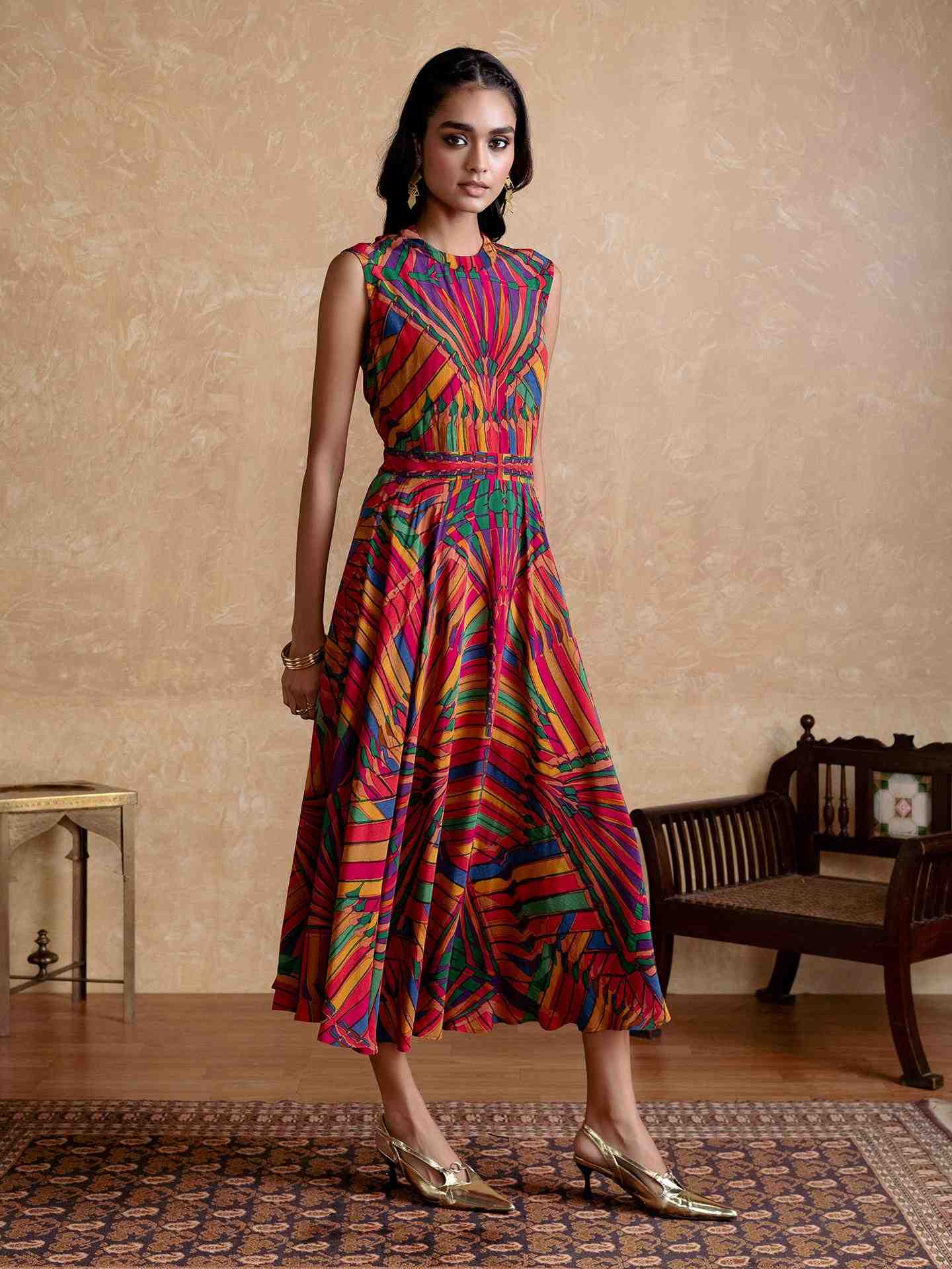 Multi Color Kaleido Long Dress