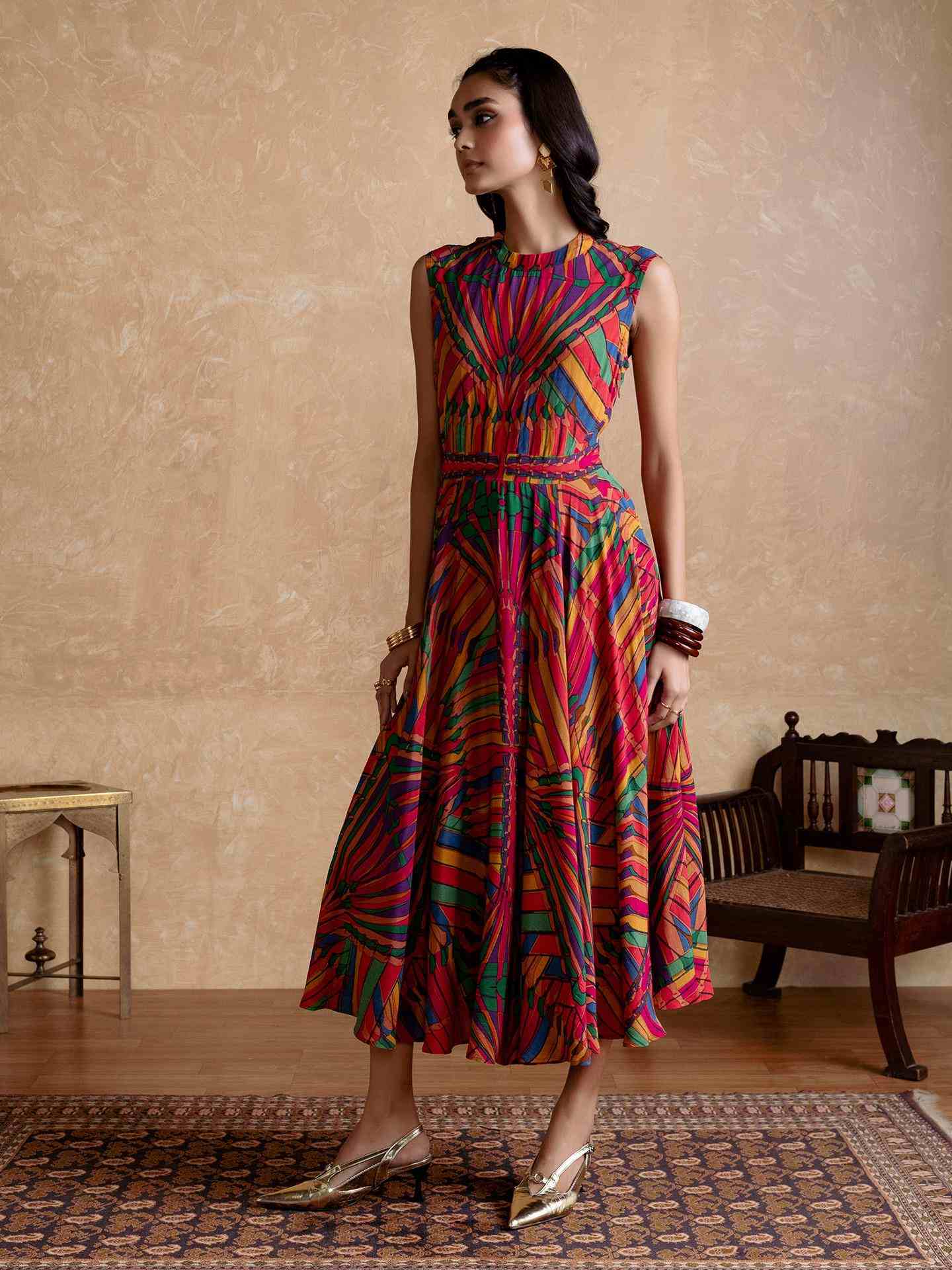 Multi Color Kaleido Long Dress