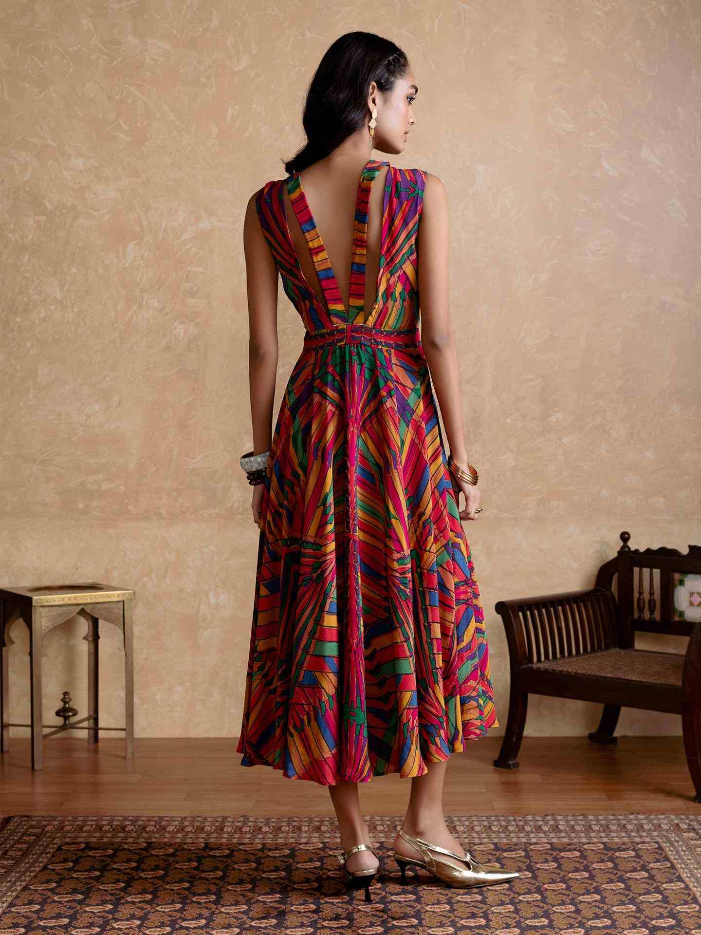 Multi Color Kaleido Long Dress