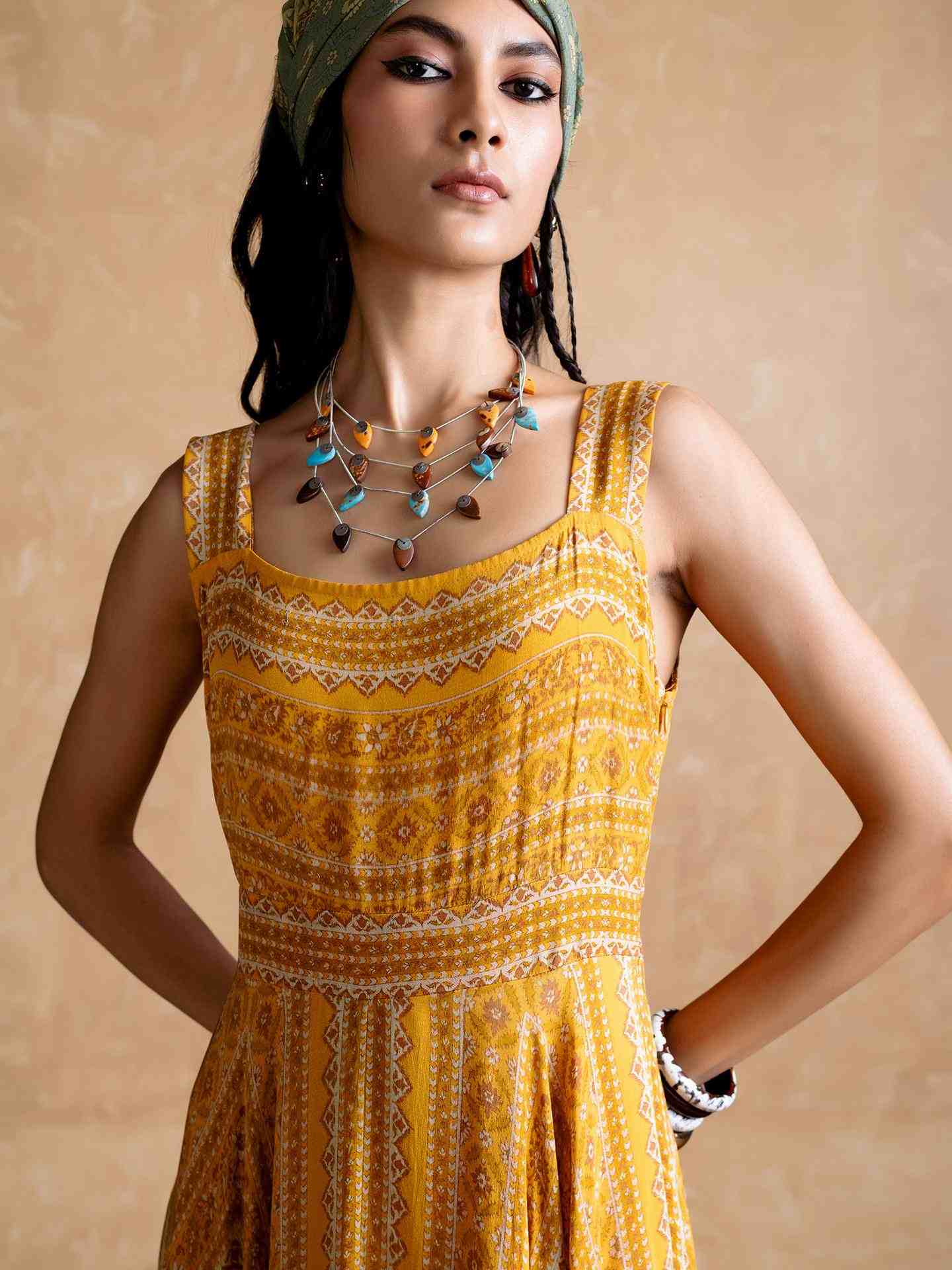 Yellow Keya Long Dress