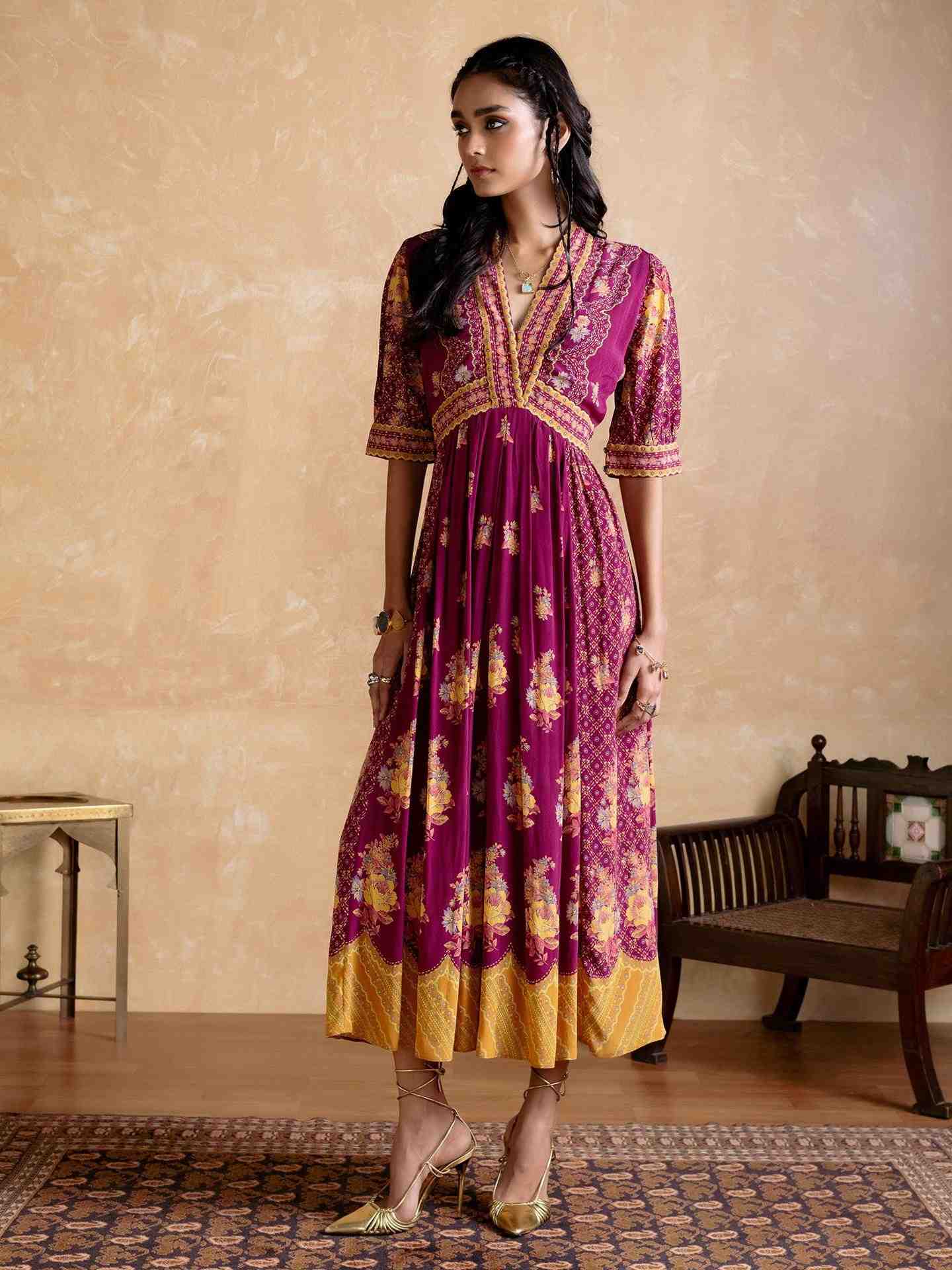 Purple Pratika Long Dress