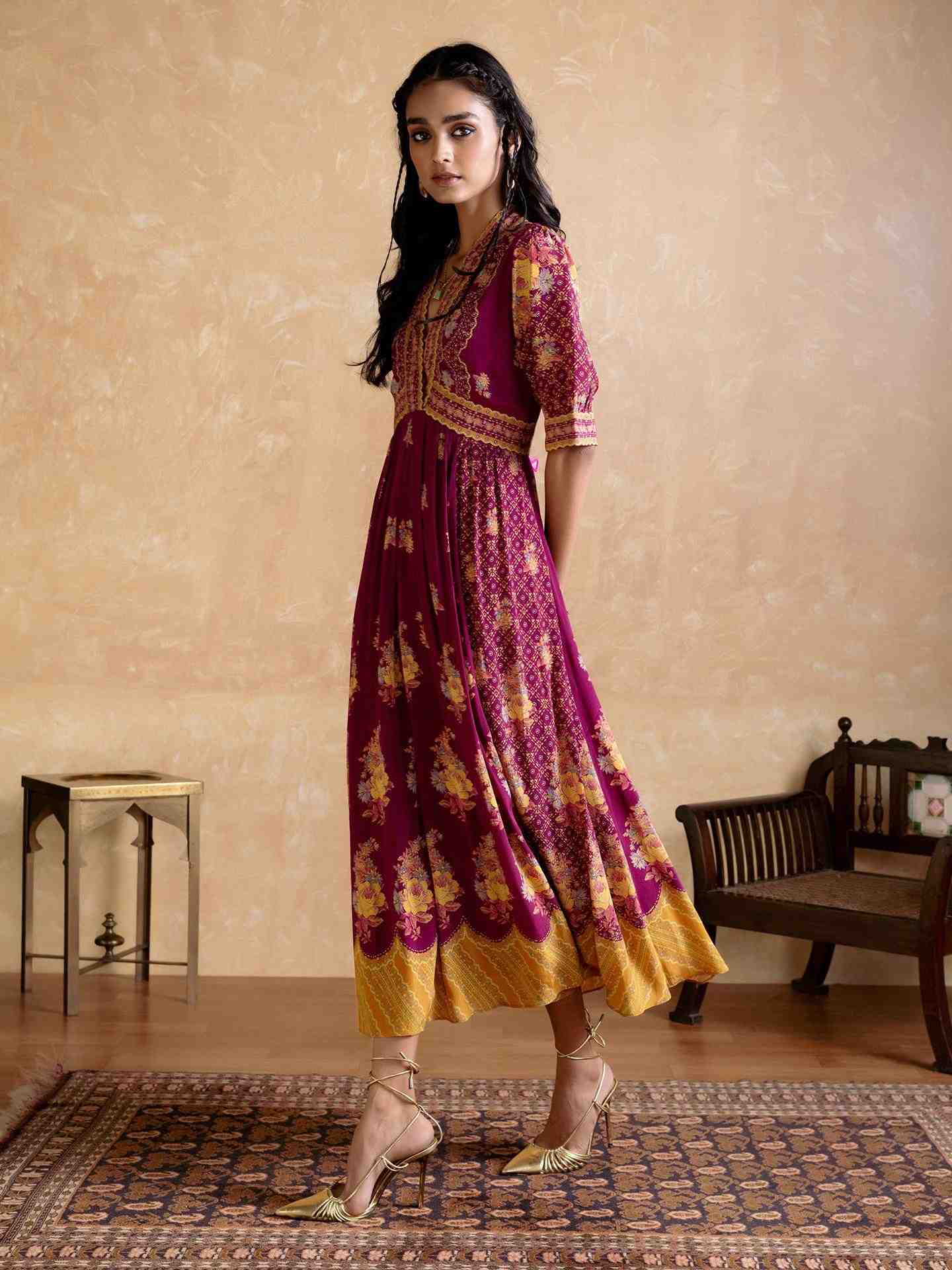 Purple Pratika Long Dress