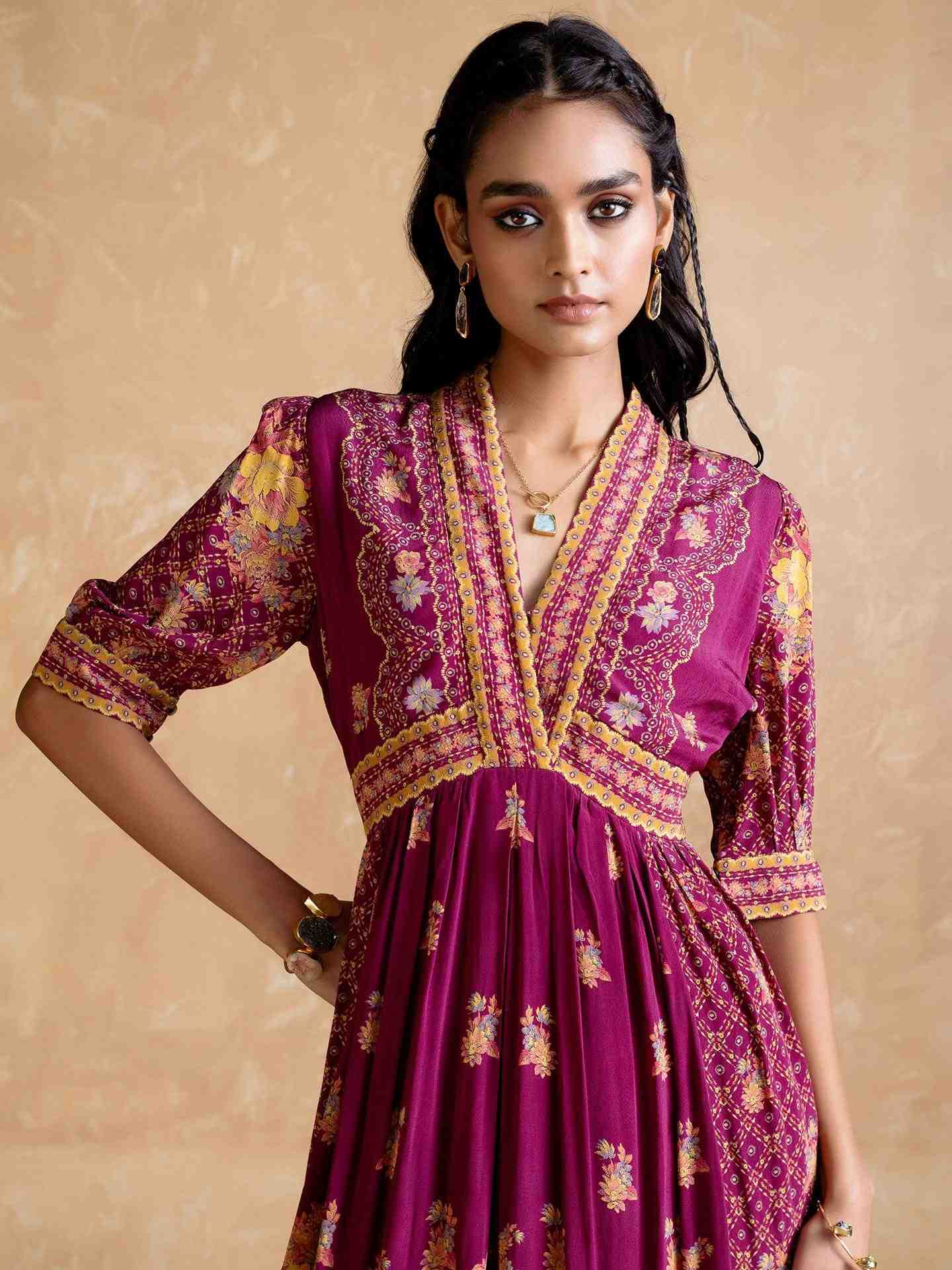 Purple Pratika Long Dress