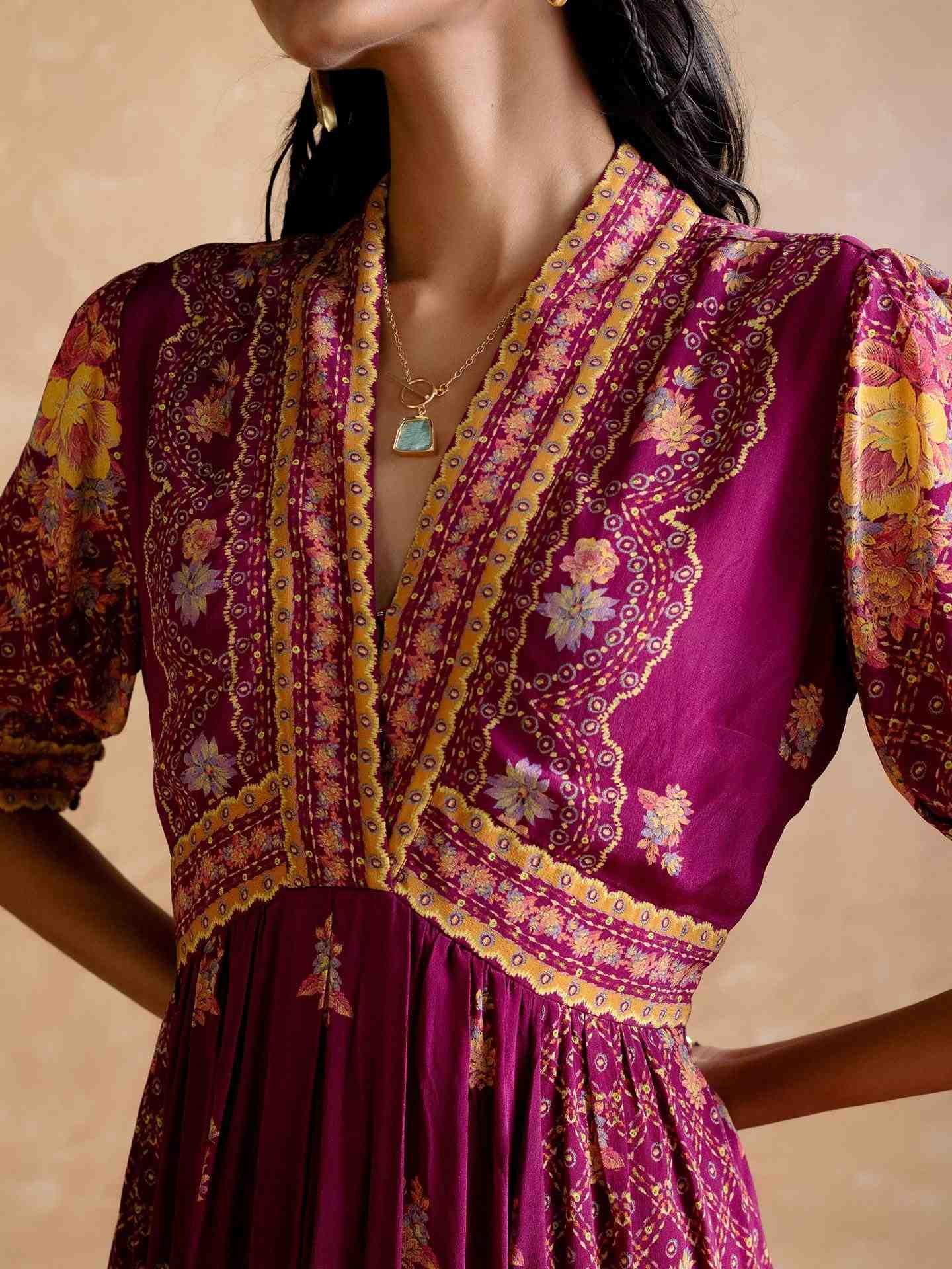 Purple Pratika Long Dress