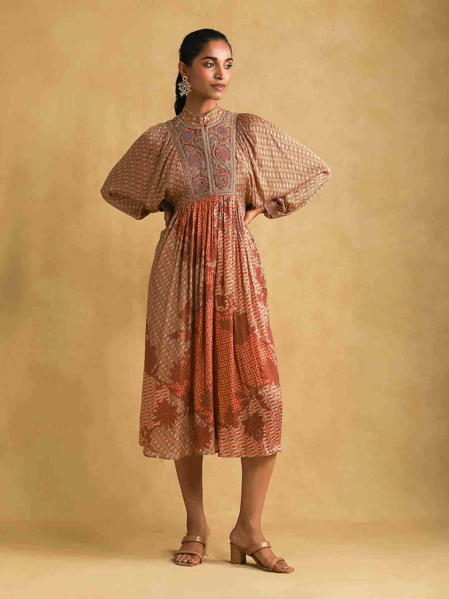 Rust Ava Kaftan Dress