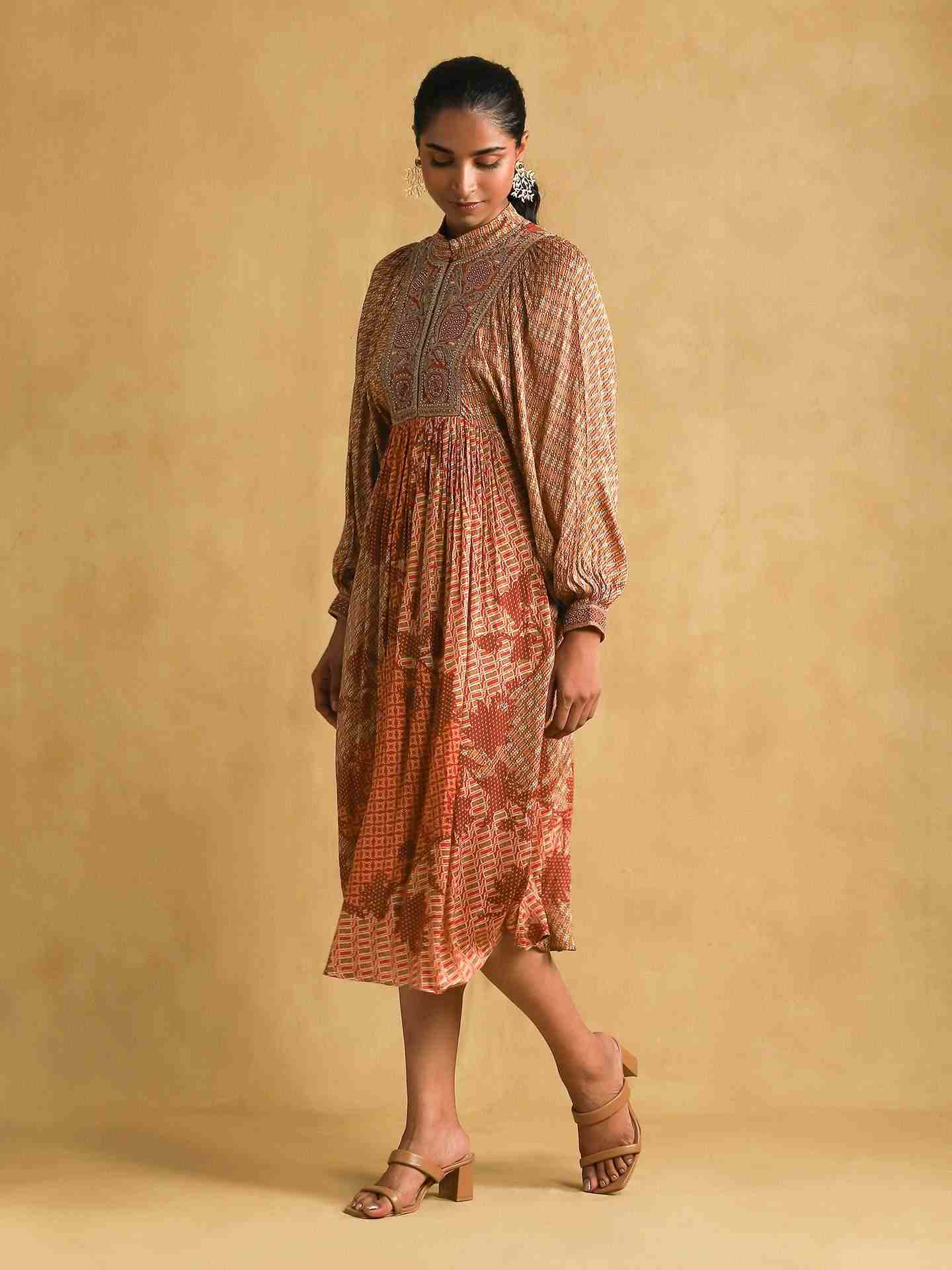Rust Ava Kaftan Dress