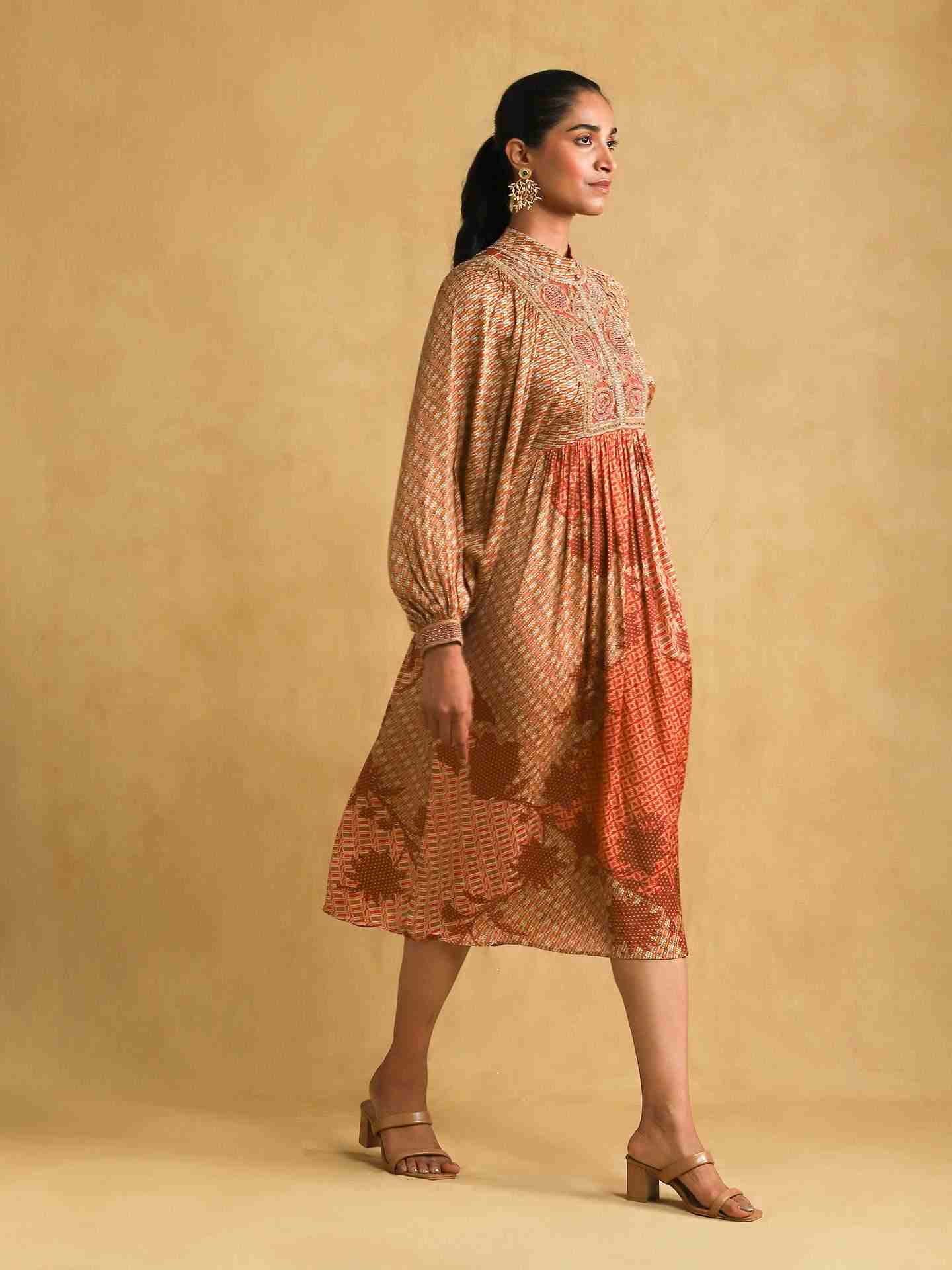 Rust Ava Kaftan Dress