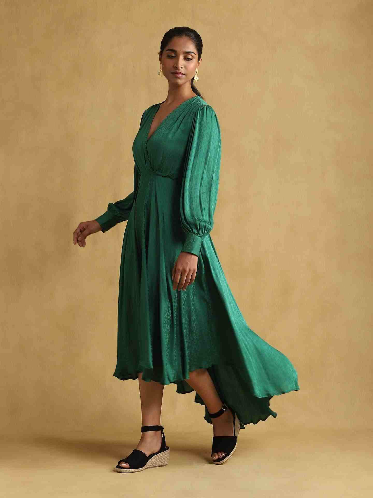 Green Solids Dress