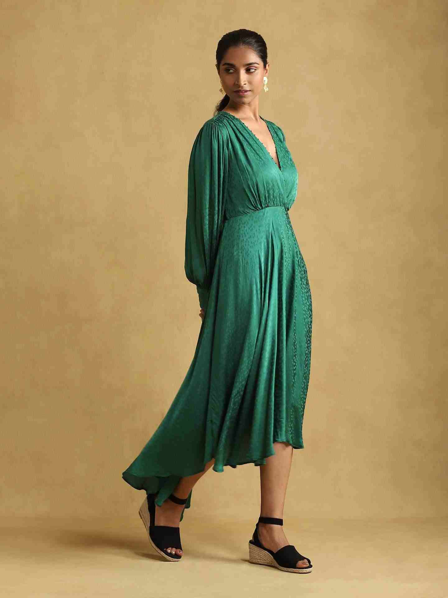 Green Solids Dress
