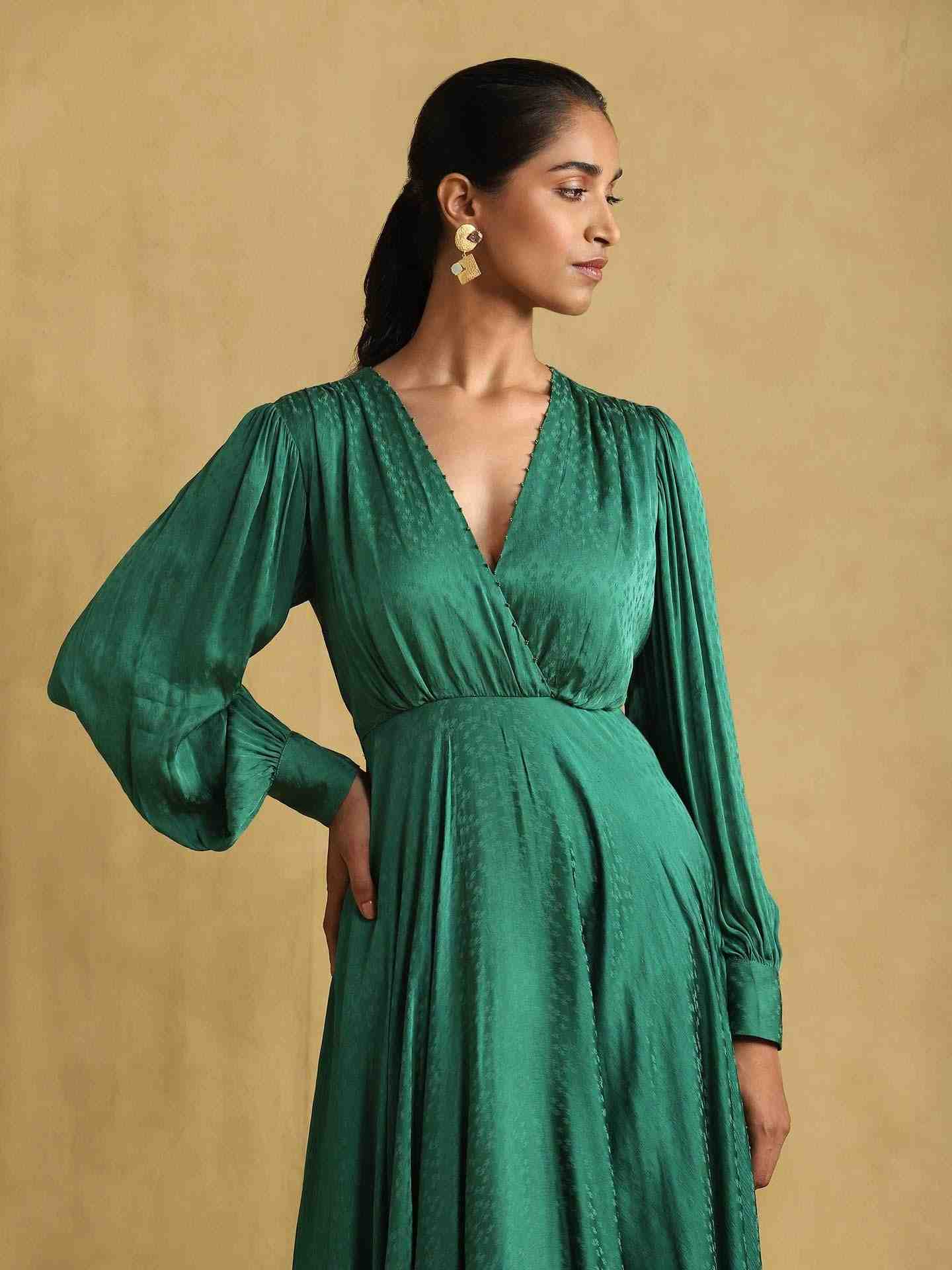 Green Solids Dress