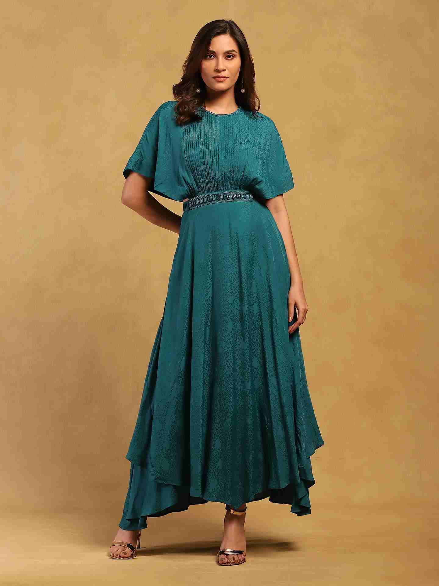 Green Shell Maxi Dress