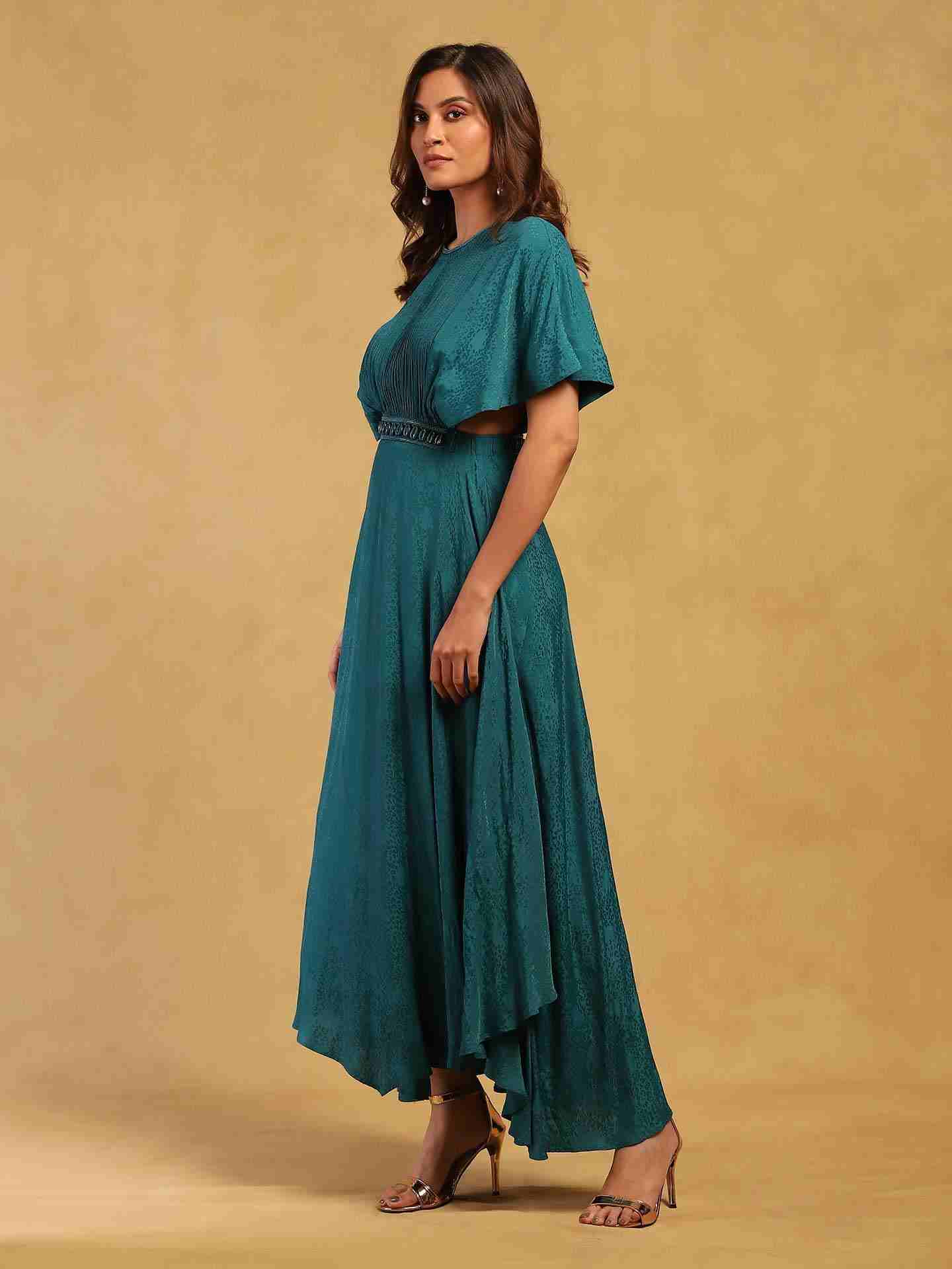 Green Shell Maxi Dress