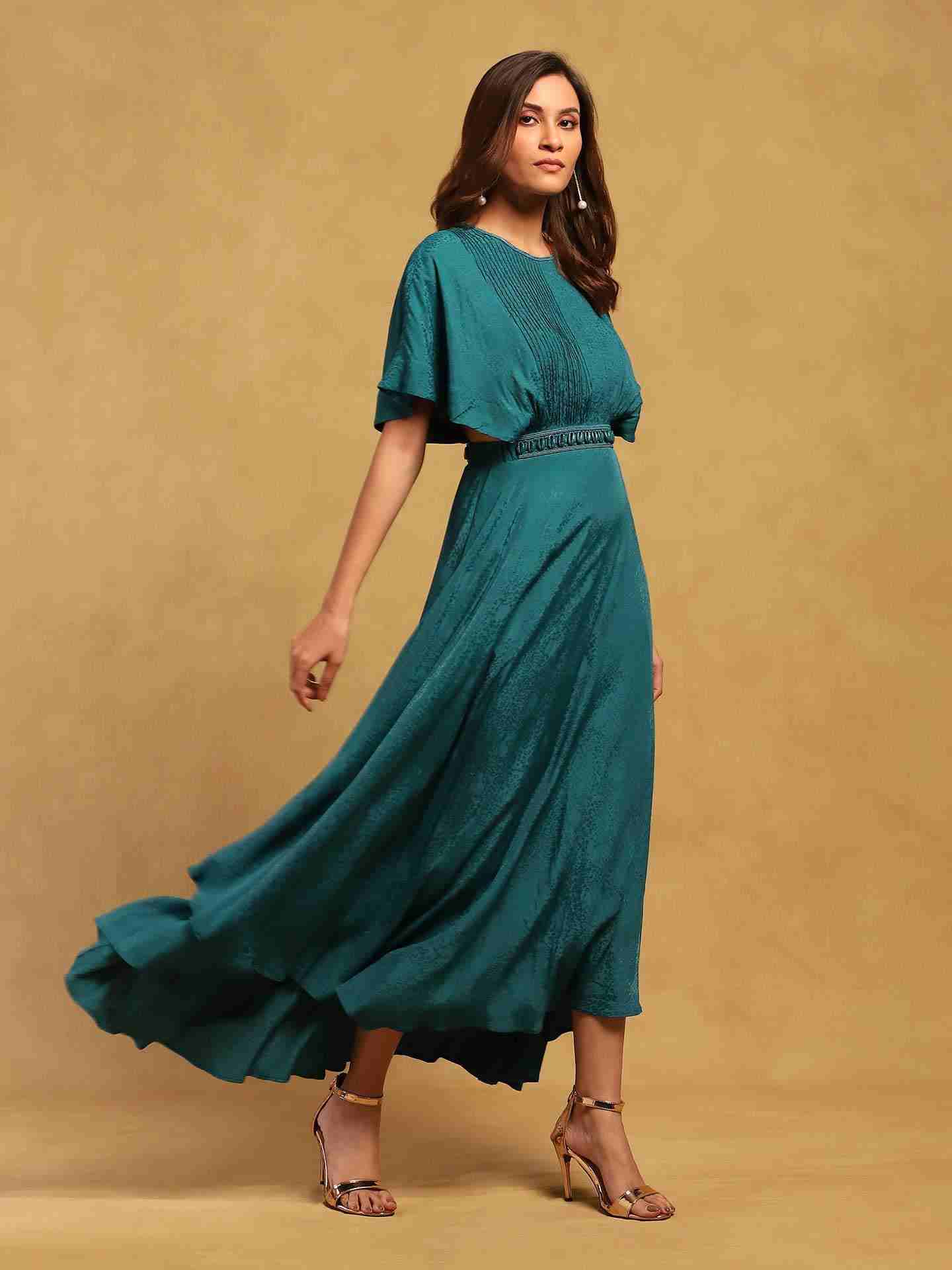 Green Shell Maxi Dress