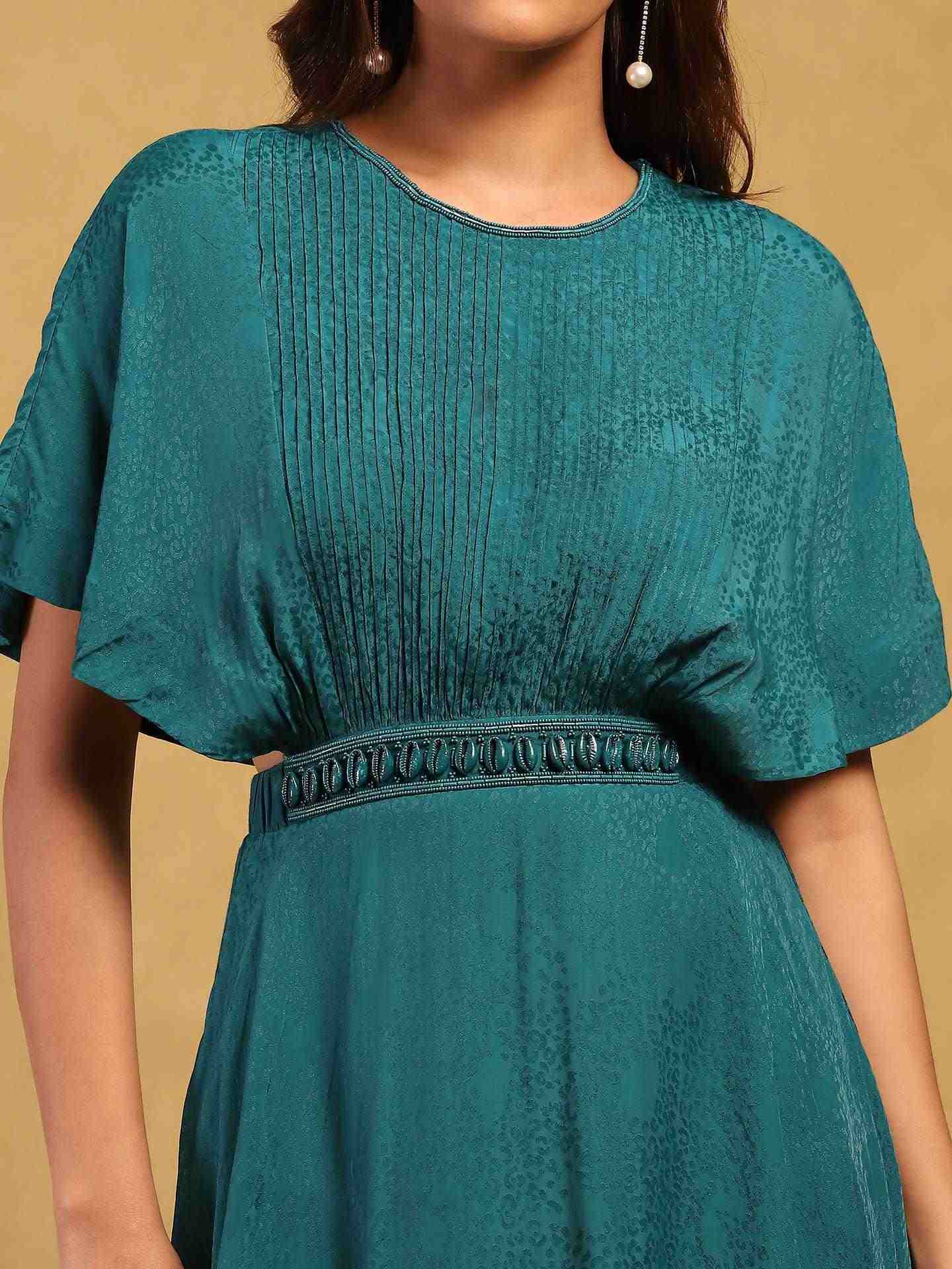 Green Shell Maxi Dress